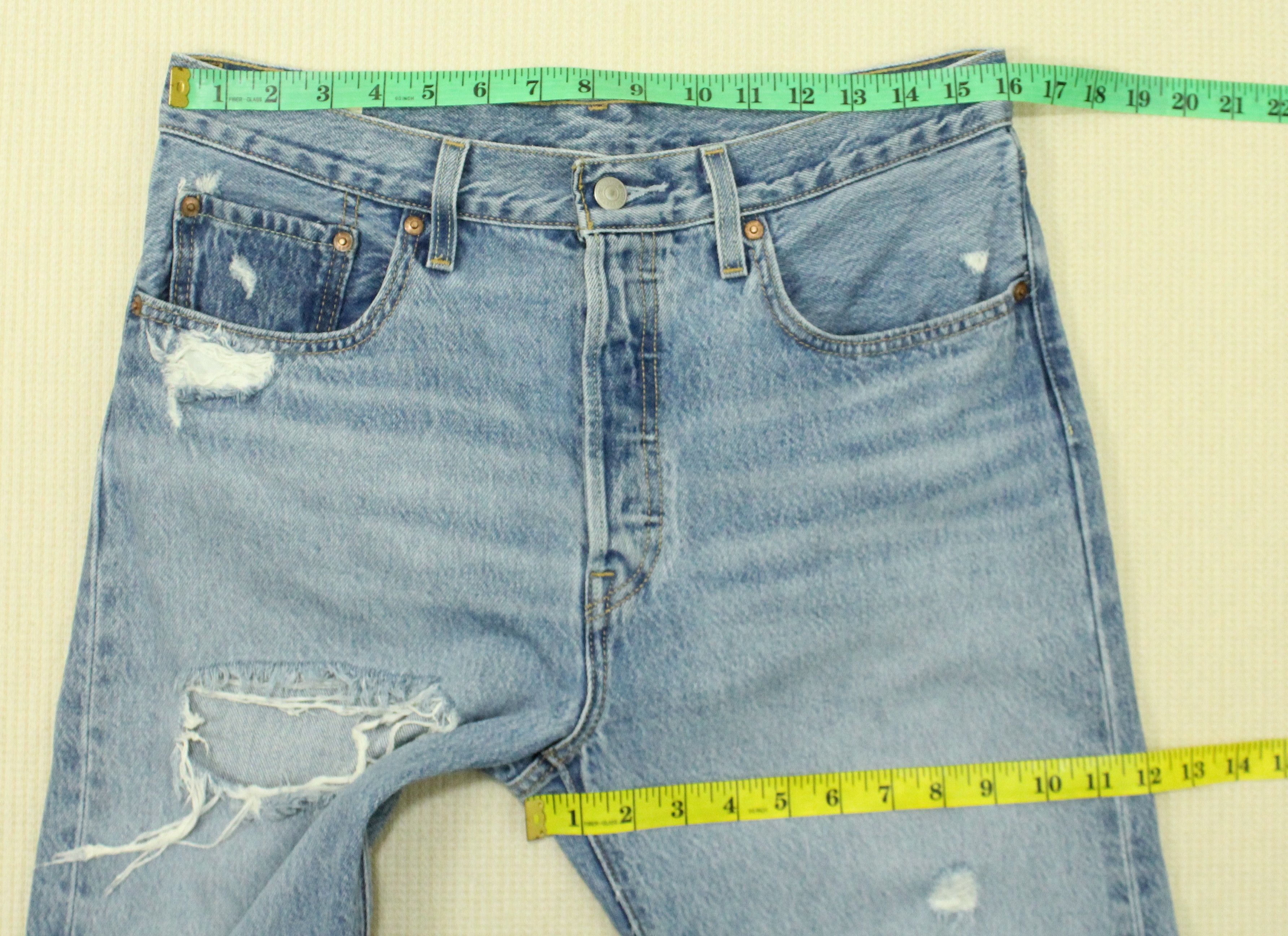 Levi's Distressed Destroy LEVIS 501 Denim Jeans Big E Non Selvedge Size US 30 / EU 46 - 21 Thumbnail
