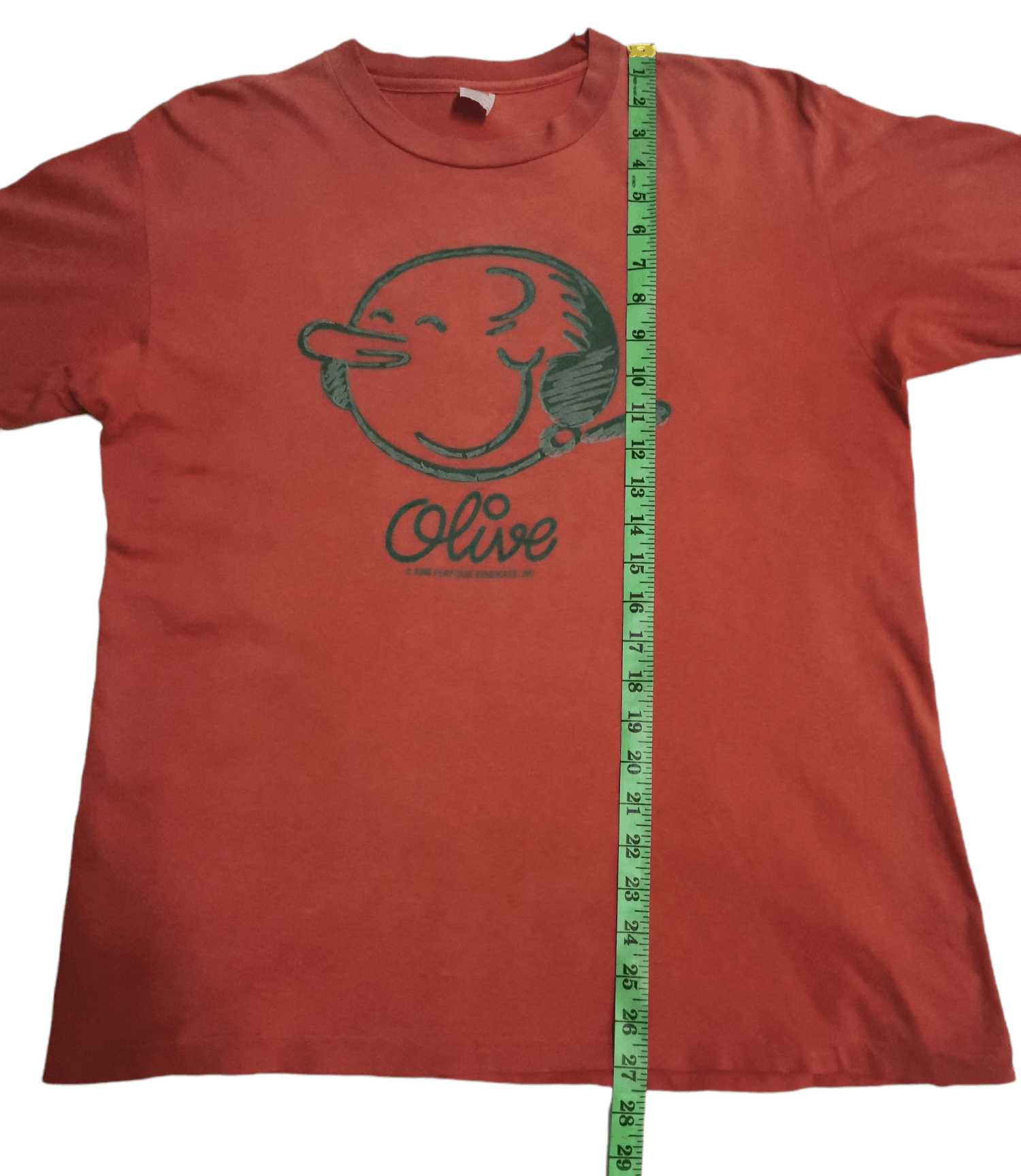 Cartoon Network × Vintage Vintage Popeye Olive Cartoons Tee Stitches Rare Size US M / EU 48-50 / 2 - 6 Thumbnail