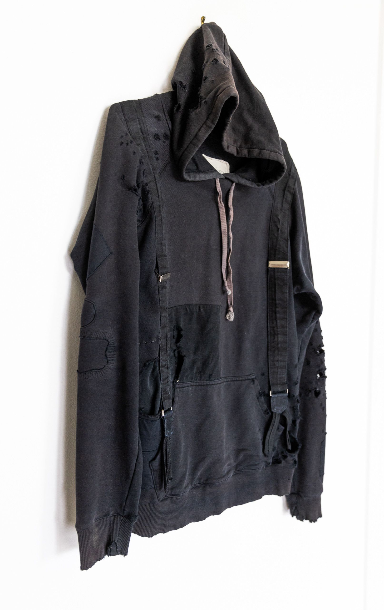 Greg Lauren RARE Greg Lauren Destroyed Suspender Hoodie Size US M / EU 48-50 / 2 - 3 Thumbnail