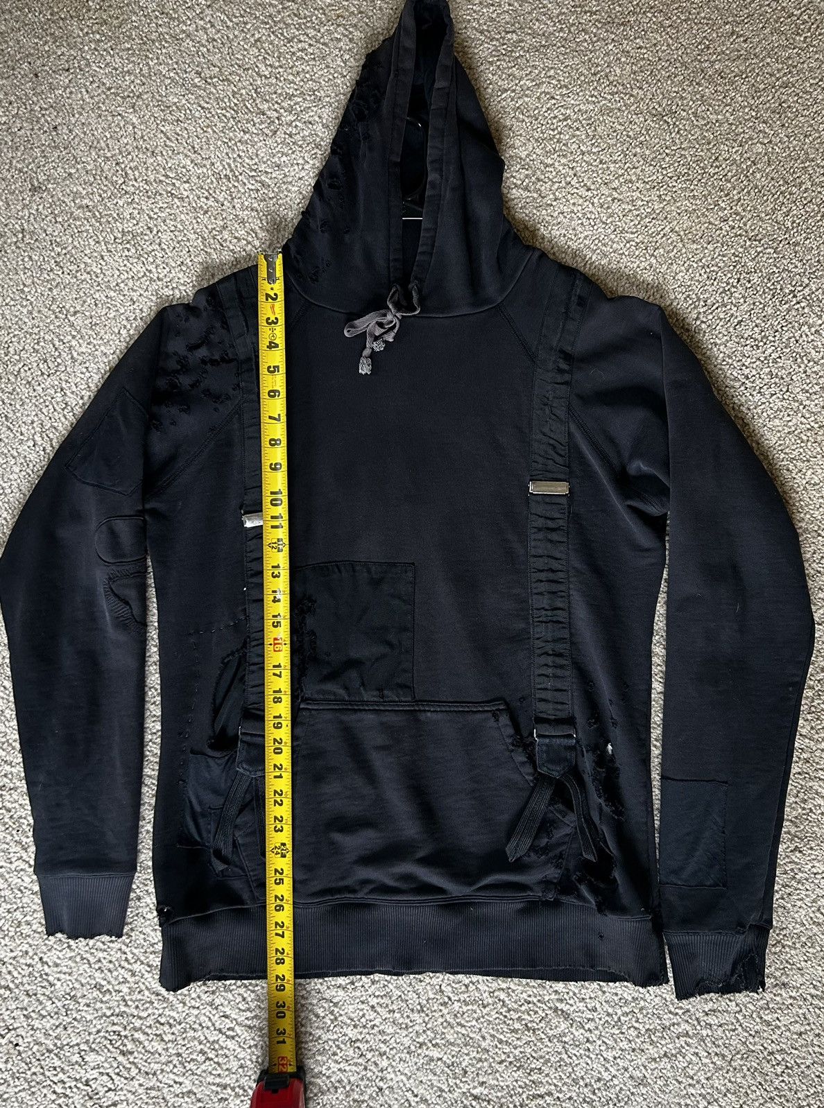 Greg Lauren RARE Greg Lauren Destroyed Suspender Hoodie Size US M / EU 48-50 / 2 - 16 Thumbnail