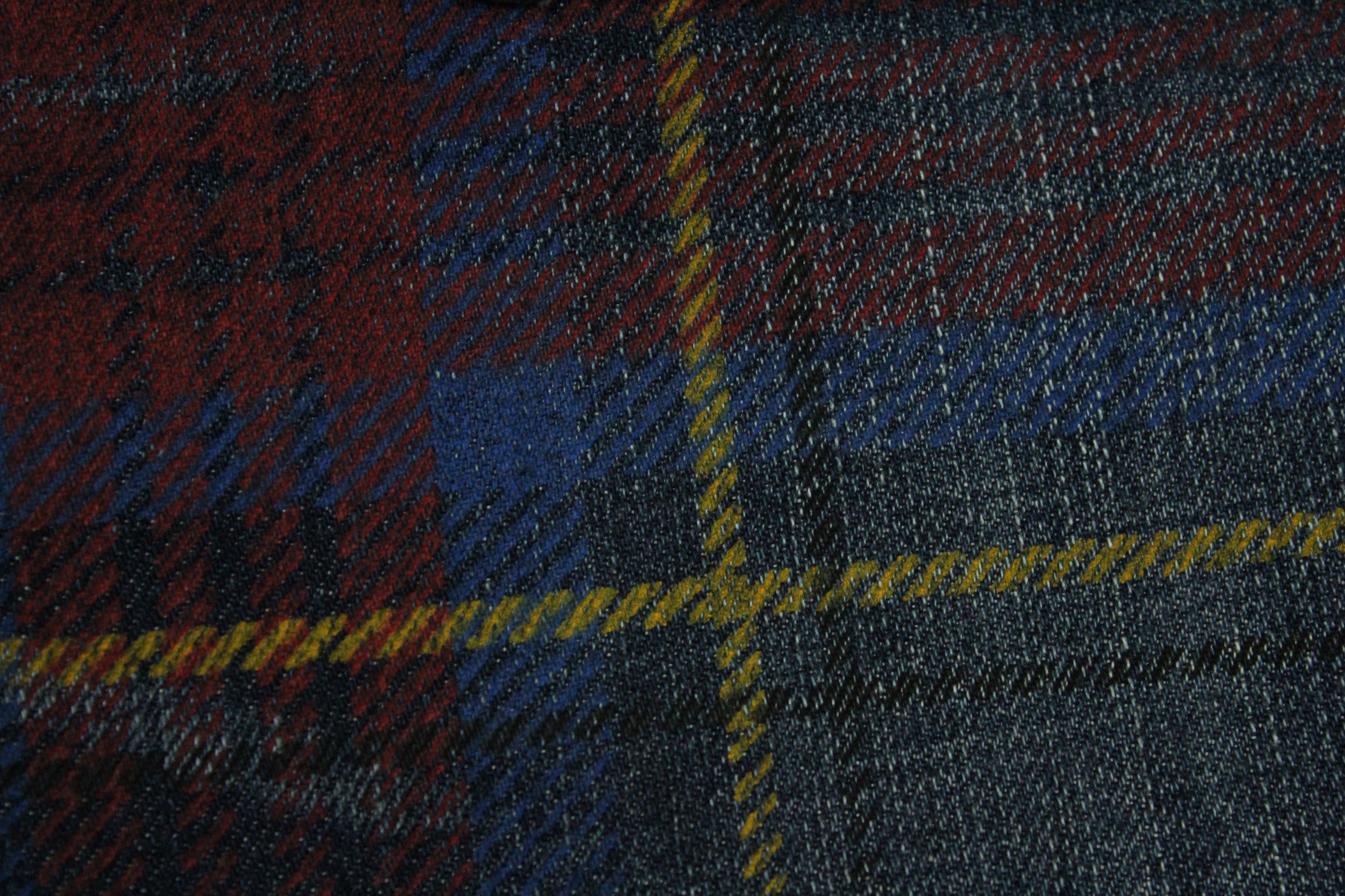 In The Attic × Japanese Brand × Tornado Mart CAMEL ROAD Denim Printed Tartan Checkered Plaid Size US 30 / EU 46 - 5 Thumbnail