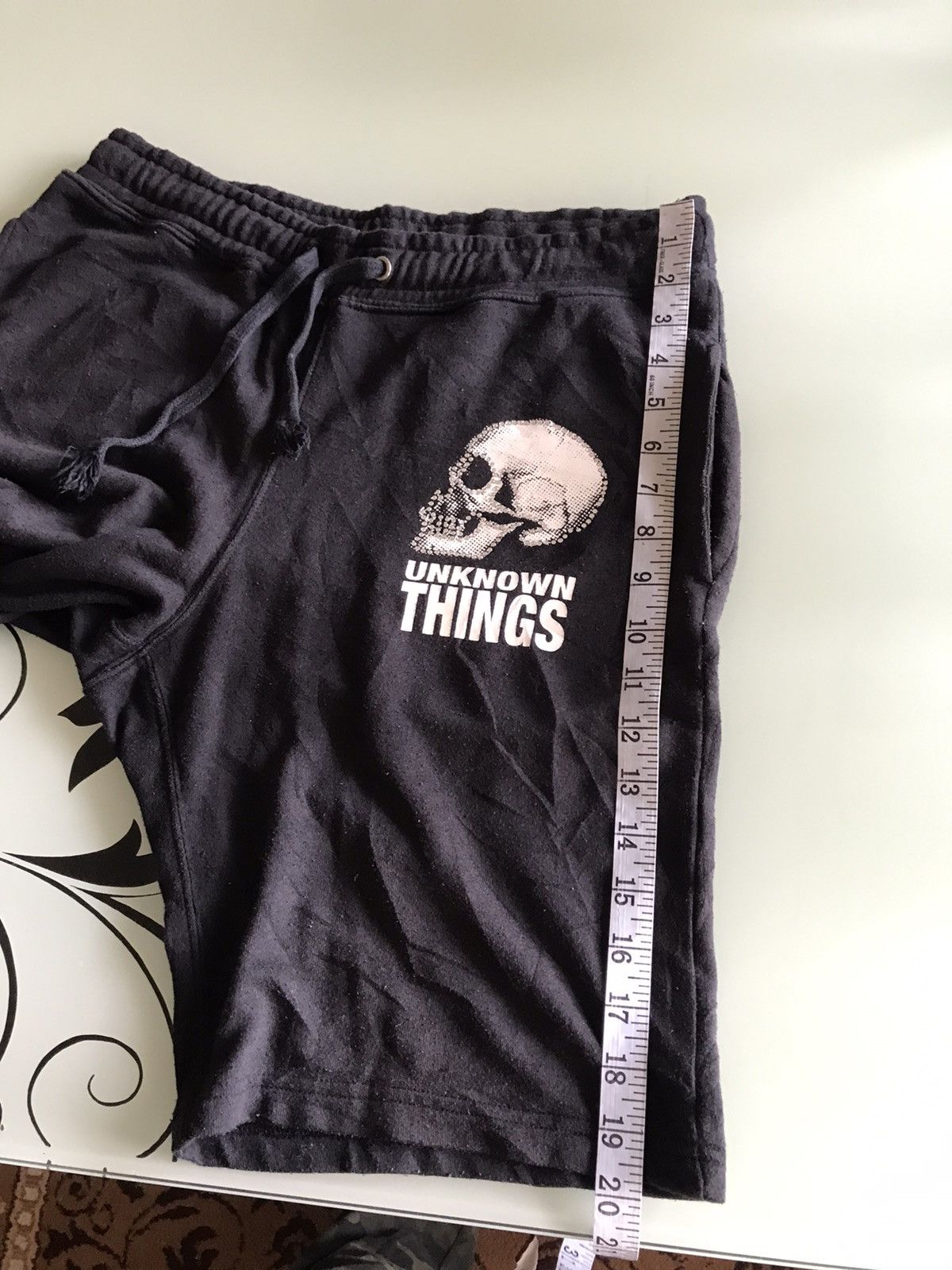 Japanese Brand Nice❗️Stooge & Co Skull Logo Short Sweatpants Size US 35 - 19 Thumbnail