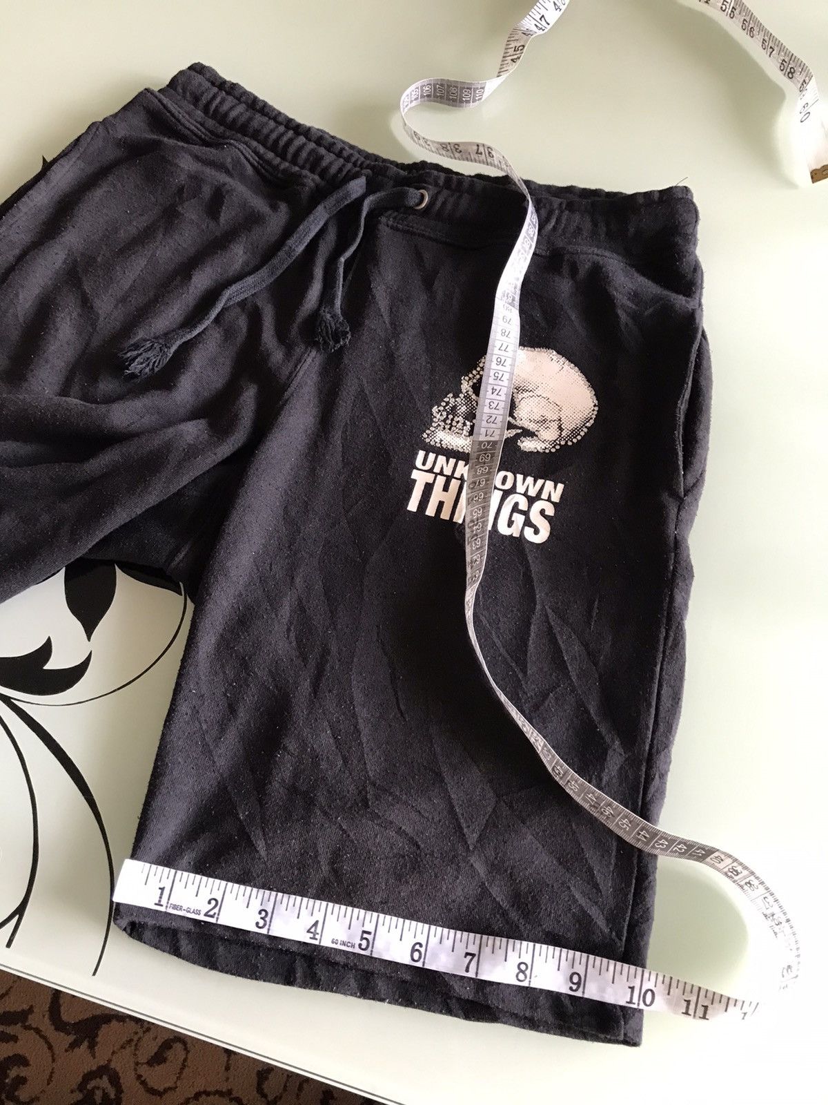 Japanese Brand Nice❗️Stooge & Co Skull Logo Short Sweatpants Size US 35 - 16 Thumbnail