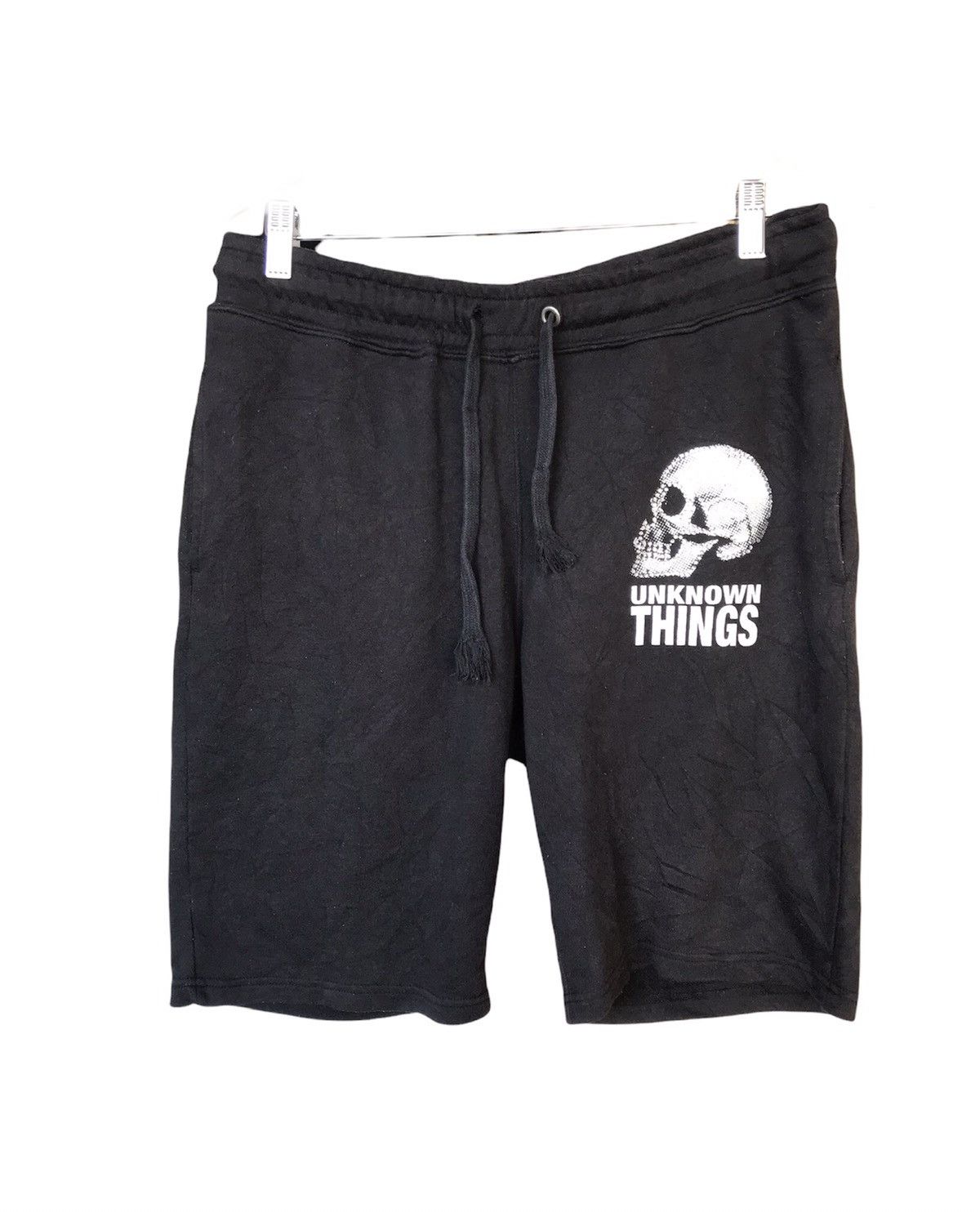 Japanese Brand Nice❗️Stooge & Co Skull Logo Short Sweatpants Size US 35 - 1 Thumbnail
