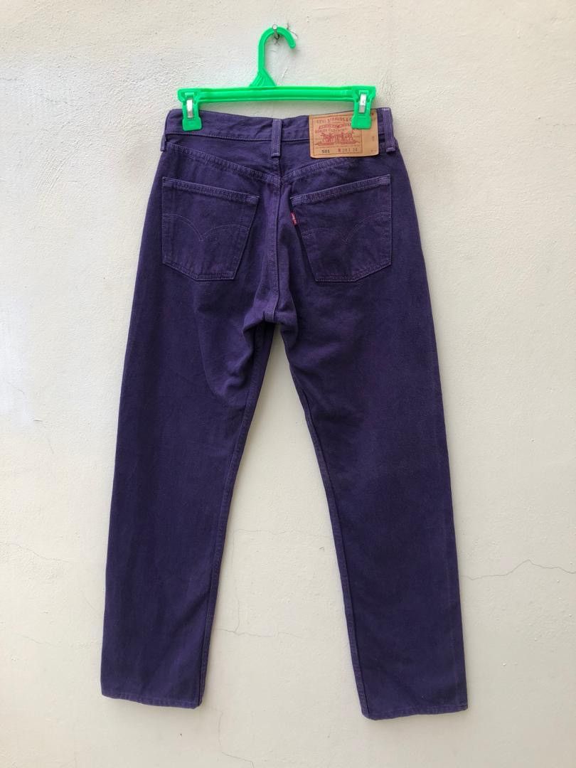 Levi's × Vintage Vintage 90s Levi’s 501 Made in Usa Purple Denim Jeans Size US 28 / EU 44 - 7 Thumbnail