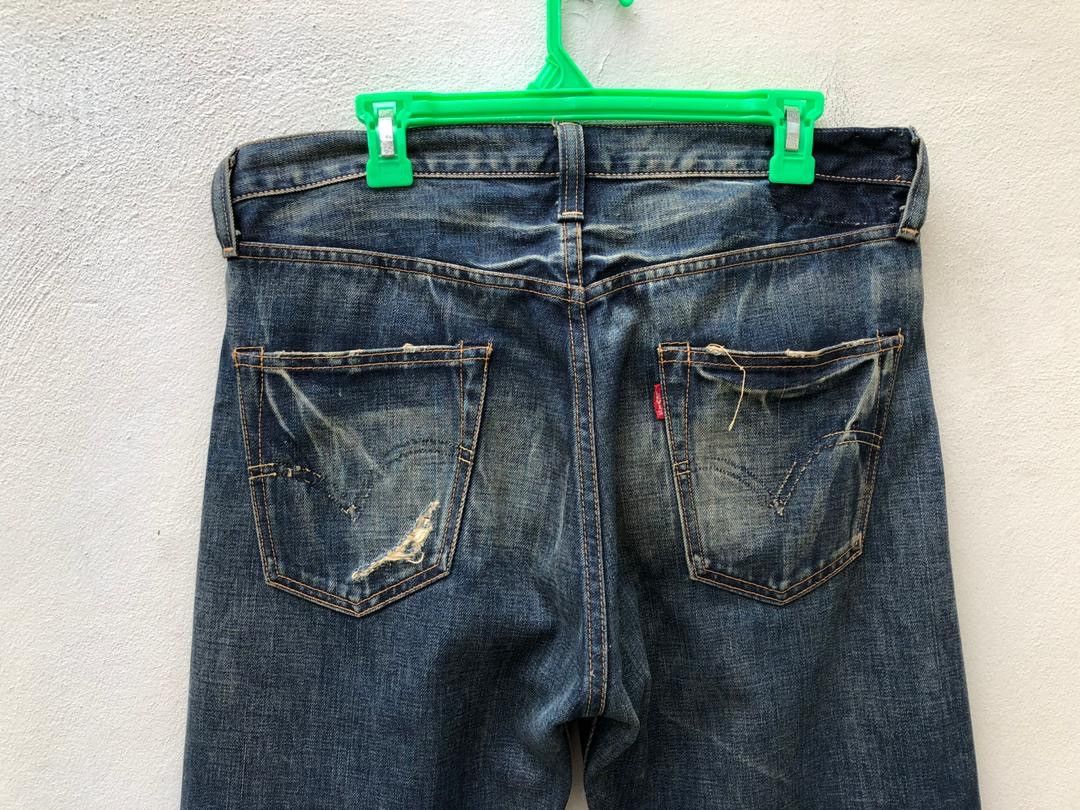 Japanese Brand × Levi's Vintage Clothing × Vintage Vintage Japan LVC Levi’s 501XX E Distressed Selvedge Denim Size US 34 / EU 50 - 10 Thumbnail