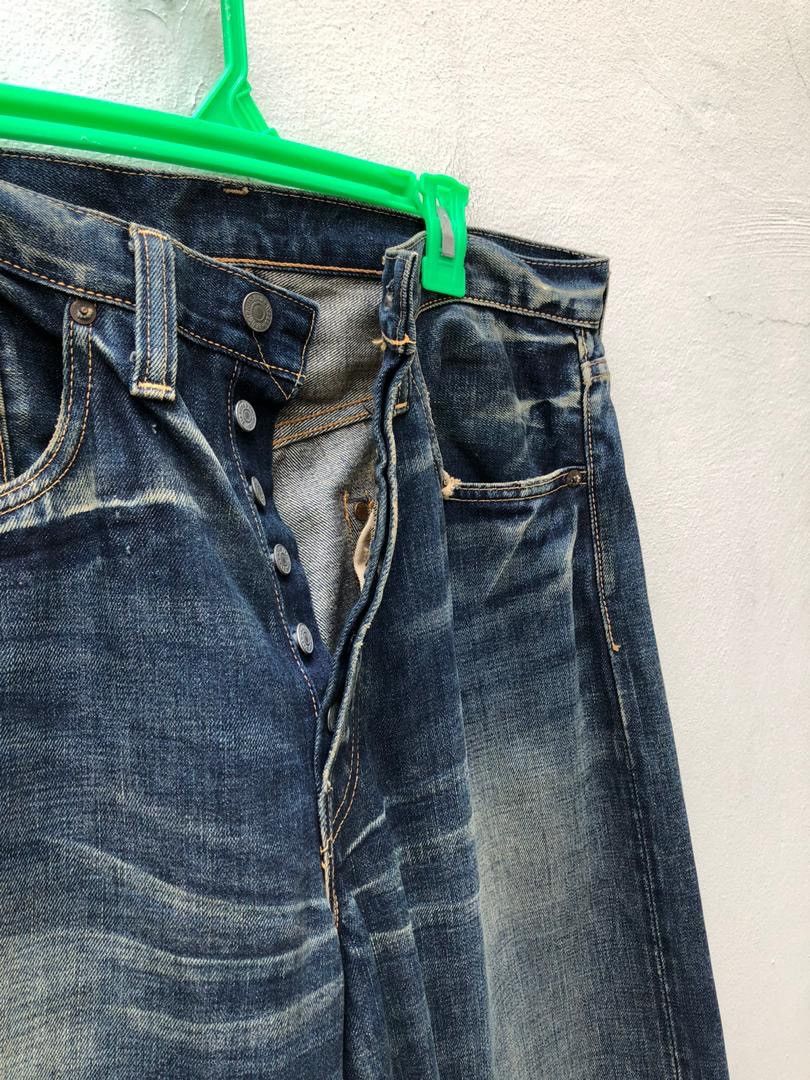 Japanese Brand × Levi's Vintage Clothing × Vintage Vintage Japan LVC Levi’s 501XX E Distressed Selvedge Denim Size US 34 / EU 50 - 4 Thumbnail