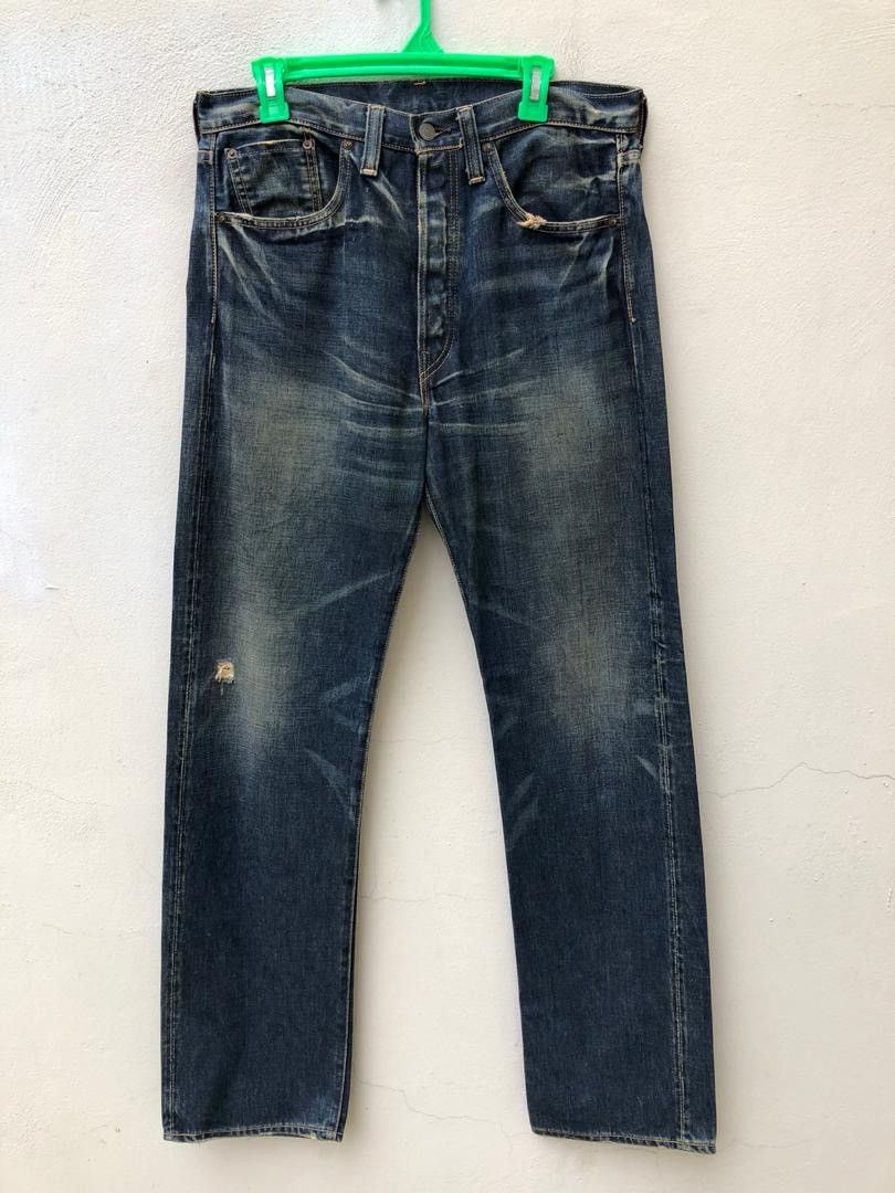 Japanese Brand × Levi's Vintage Clothing × Vintage Vintage Japan LVC Levi’s 501XX E Distressed Selvedge Denim Size US 34 / EU 50 - 1 Thumbnail