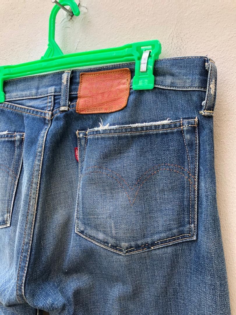 Japanese Brand × Levi's Vintage Clothing × Vintage Vintage LVC Japan Levi’s S501XX E Ripped Selvedge Size US 33 - 3 Thumbnail