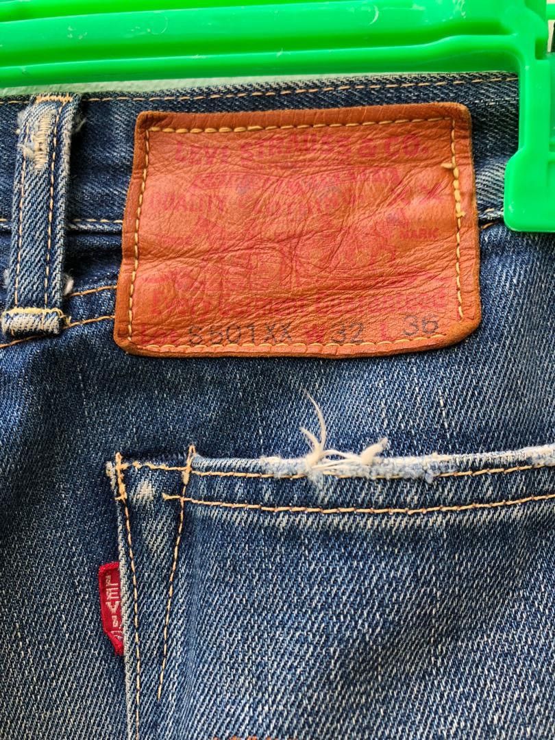 Japanese Brand × Levi's Vintage Clothing × Vintage Vintage LVC Japan Levi’s S501XX E Ripped Selvedge Size US 33 - 4 Thumbnail