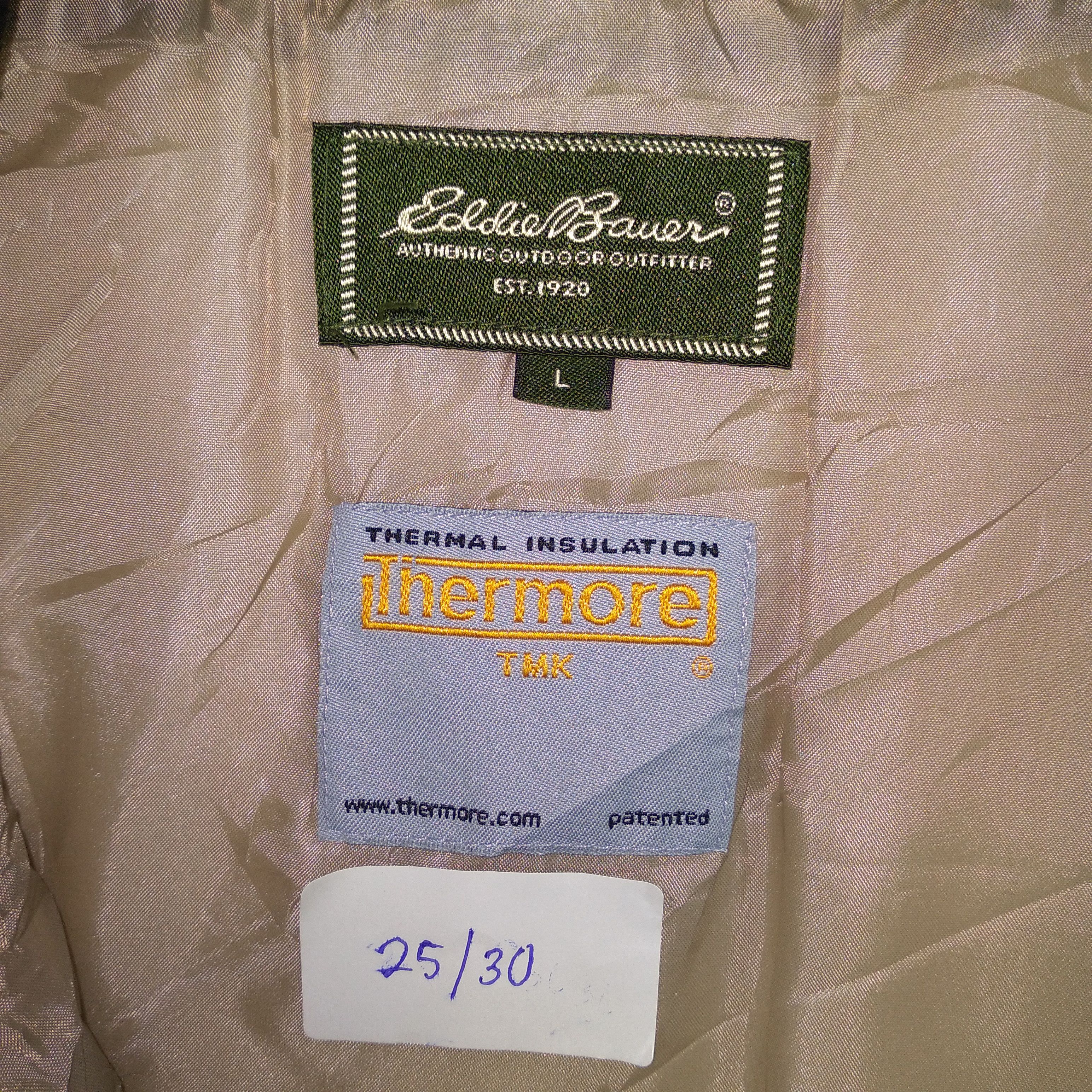 Designer × Eddie Bauer × Vintage Eddie Bauer Plain Puffer Light Jacket Size US L / EU 52-54 / 3 - 8 Thumbnail