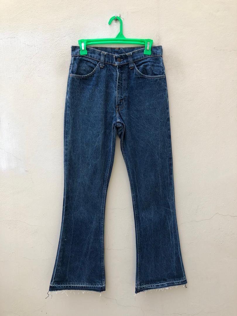 Levi's × Vintage Vintage 70s Levi’s 646 Orange Tab Released Hem Denim Flare Size US 29 - 1 Thumbnail
