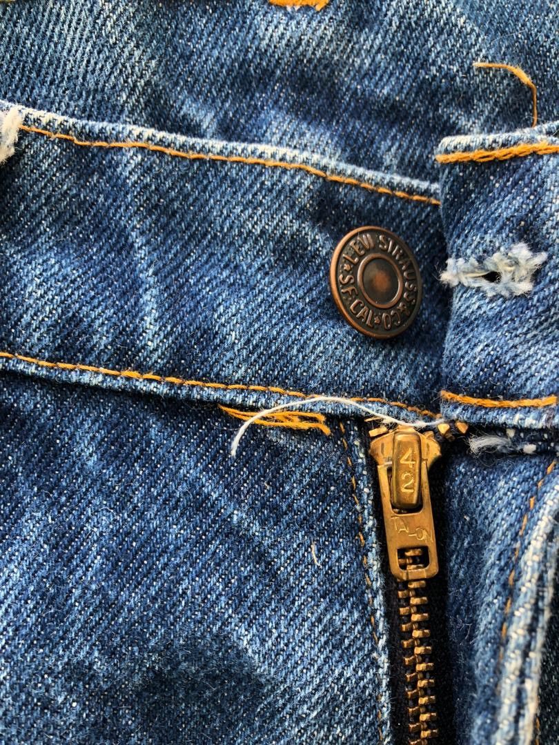 Levi's × Vintage Vintage 70s Levi’s 646 Orange Tab Released Hem Denim Flare Size US 29 - 3 Thumbnail