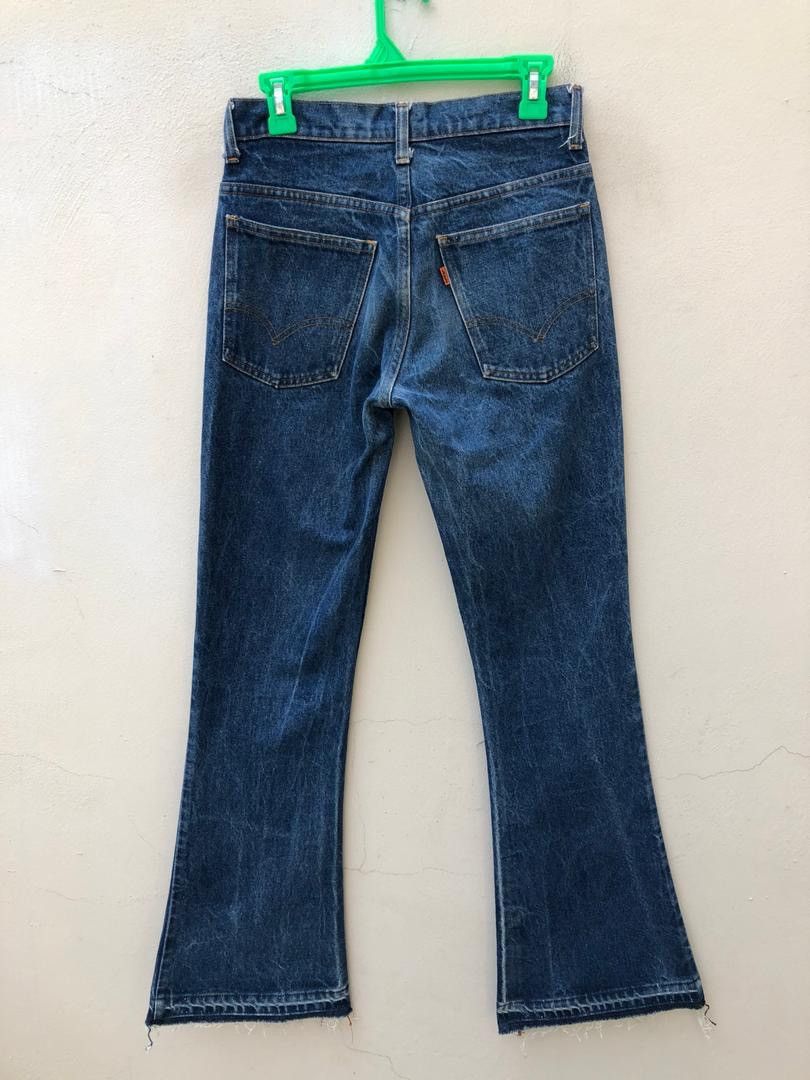 Levi's × Vintage Vintage 70s Levi’s 646 Orange Tab Released Hem Denim Flare Size US 29 - 10 Thumbnail