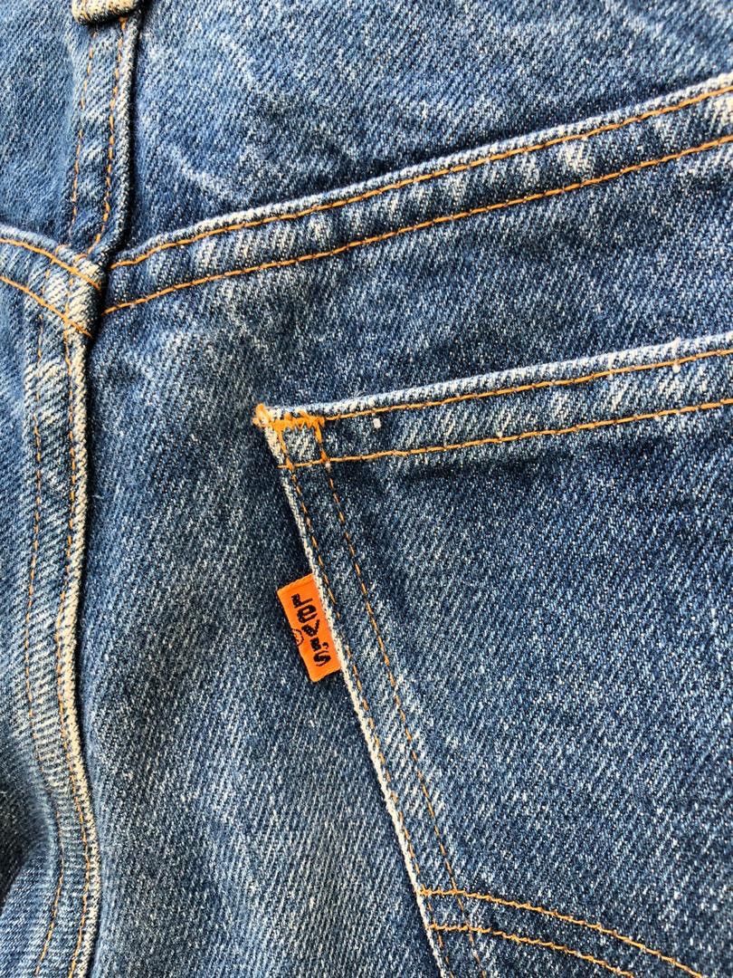 Levi's × Vintage Vintage 70s Levi’s 646 Orange Tab Released Hem Denim Flare Size US 29 - 14 Thumbnail