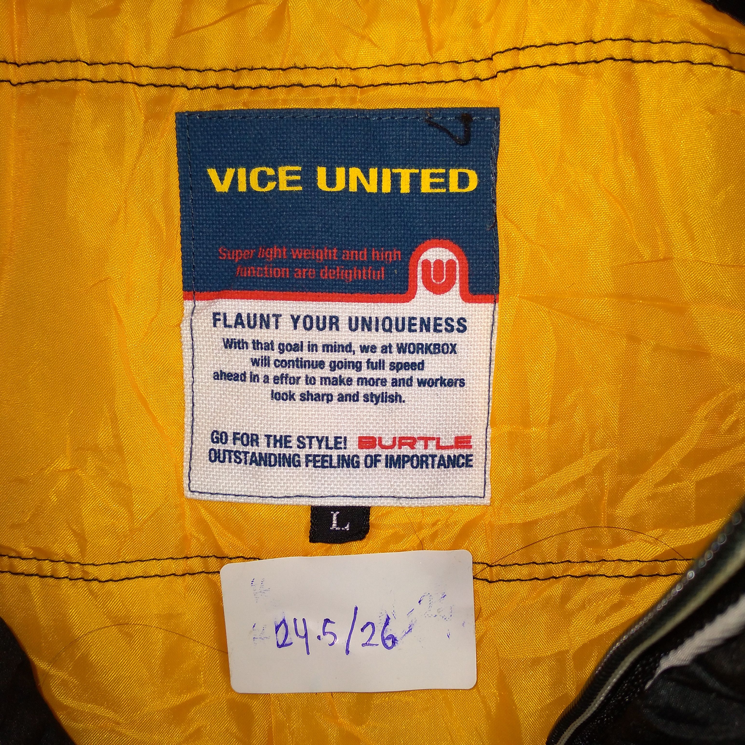 Vintage Japanese Brand Vice United Light Jacket