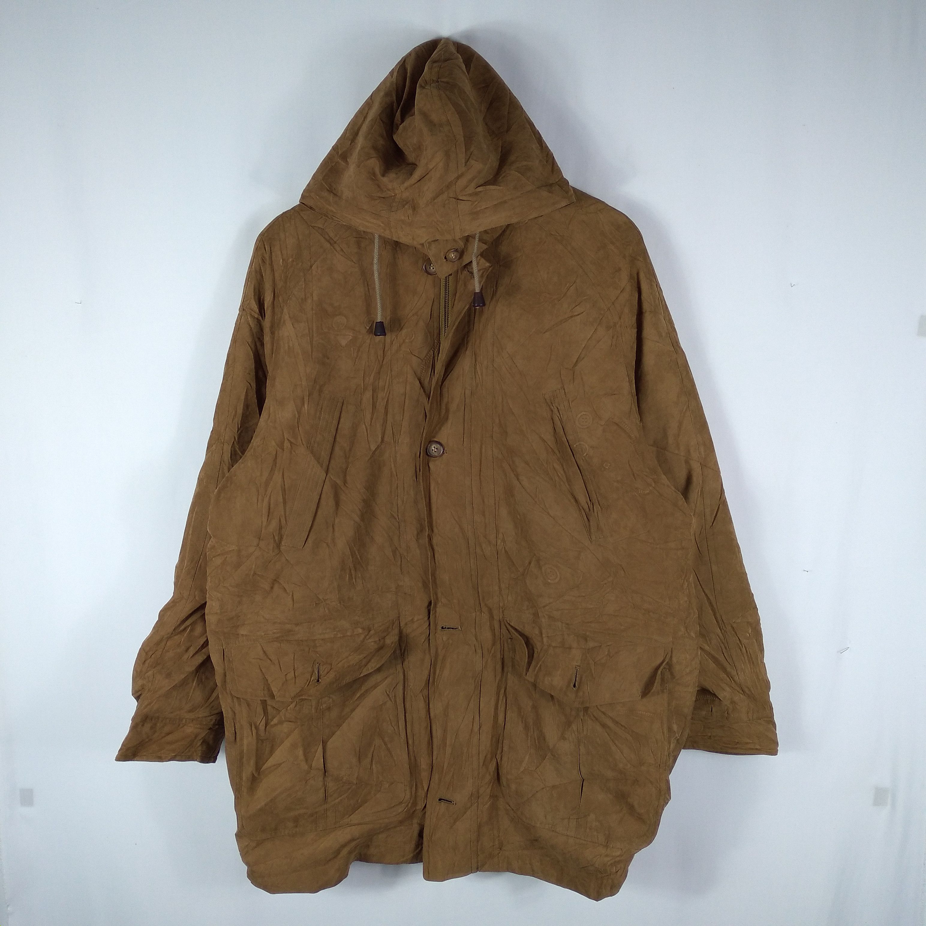 Designer × Vintage Vintage Paul Dundy Velvet Hoodie Long Jacket Size US L / EU 52-54 / 3 - 1 Thumbnail