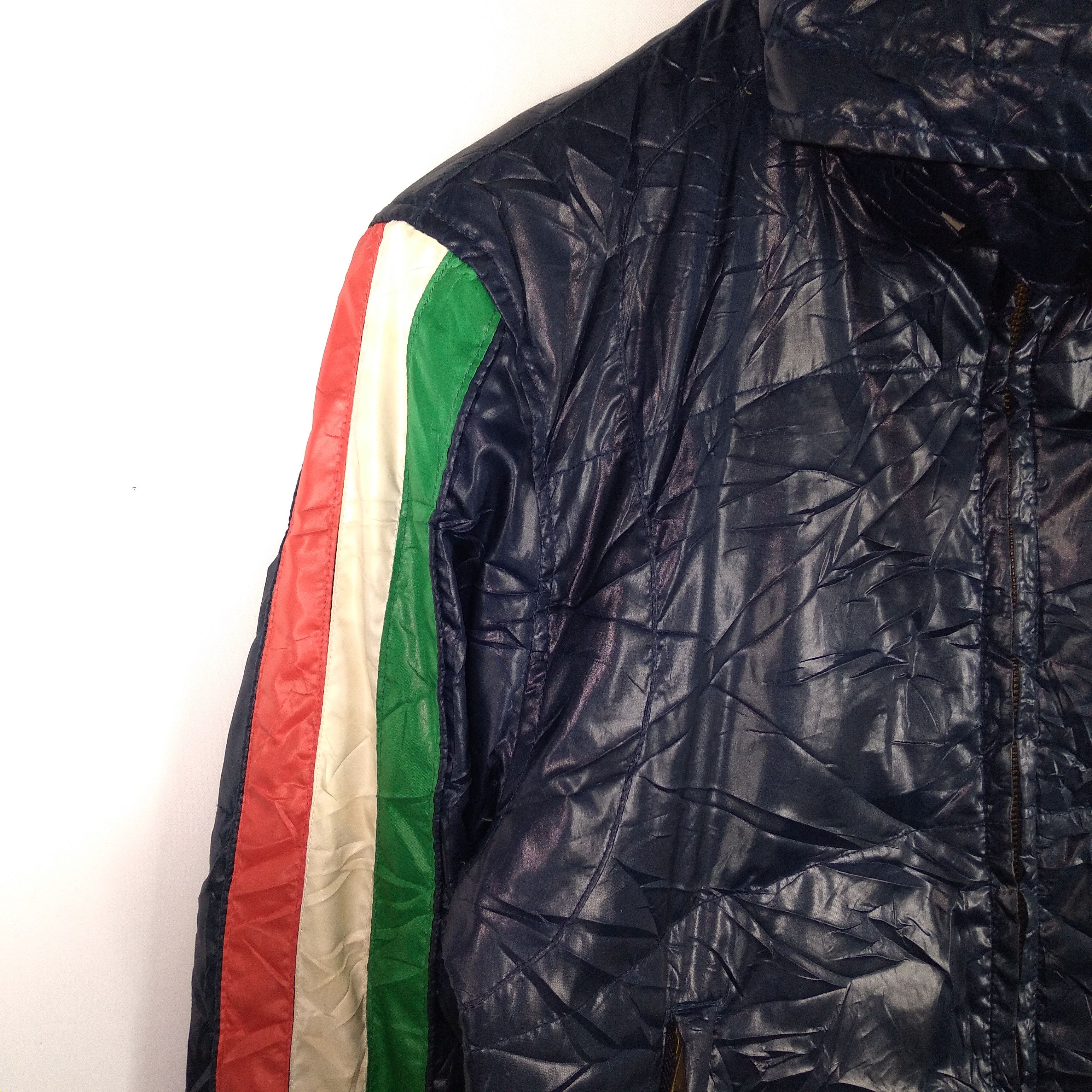 Vintage Italian Blue Line National Team PVC Leather Hoodie Jacket Size US XS / EU 42 / 0 - 7 Thumbnail