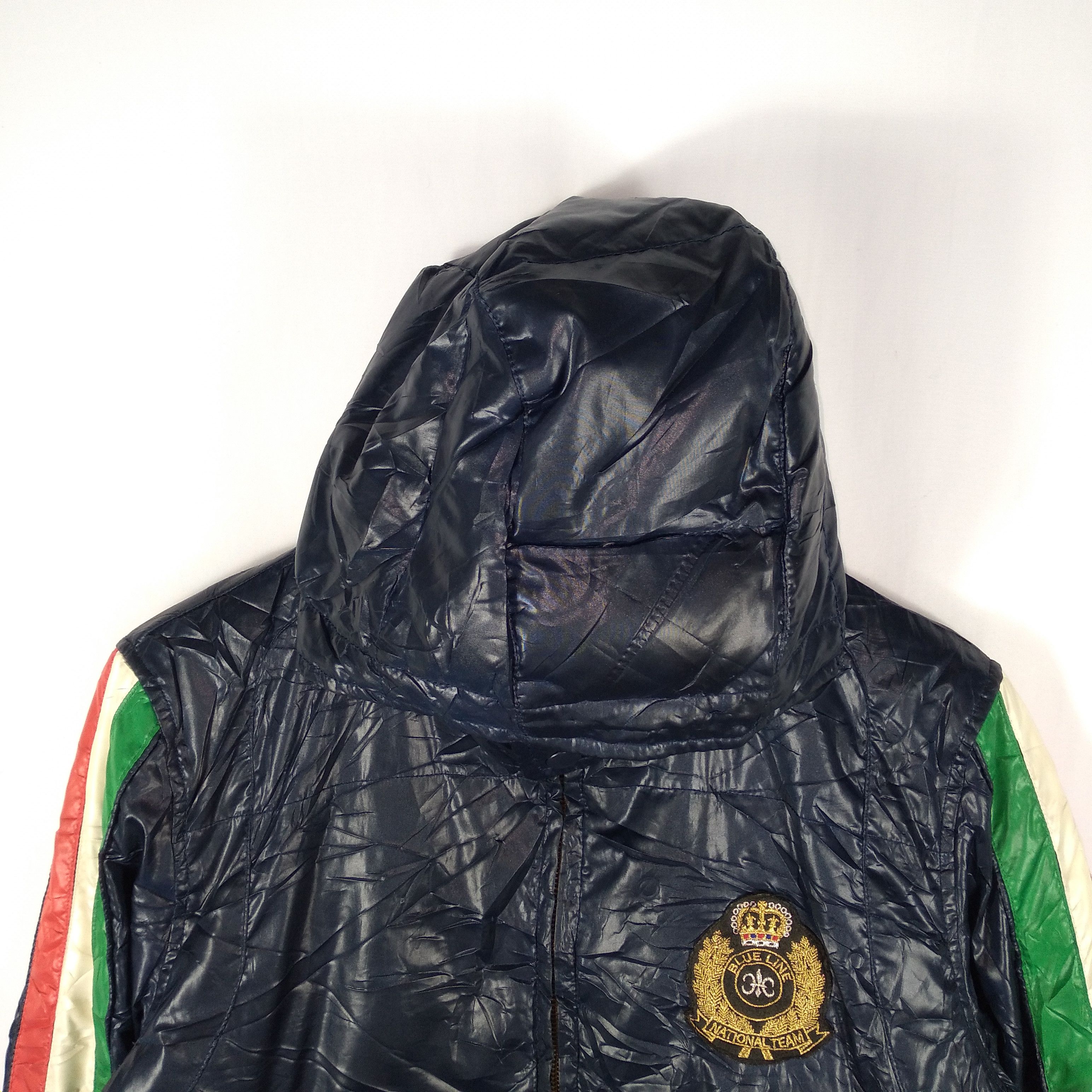 Vintage Italian Blue Line National Team PVC Leather Hoodie Jacket Size US XS / EU 42 / 0 - 2 Thumbnail