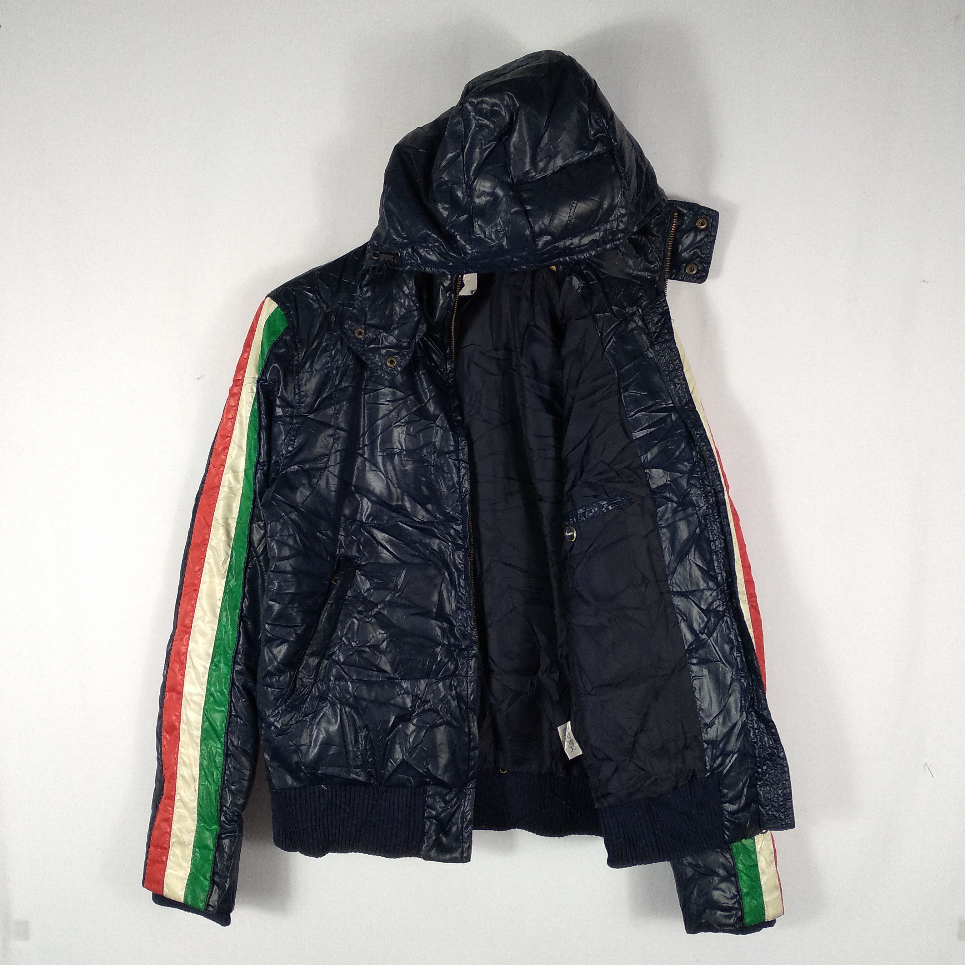 Vintage Italian Blue Line National Team PVC Leather Hoodie Jacket Size US XS / EU 42 / 0 - 10 Thumbnail