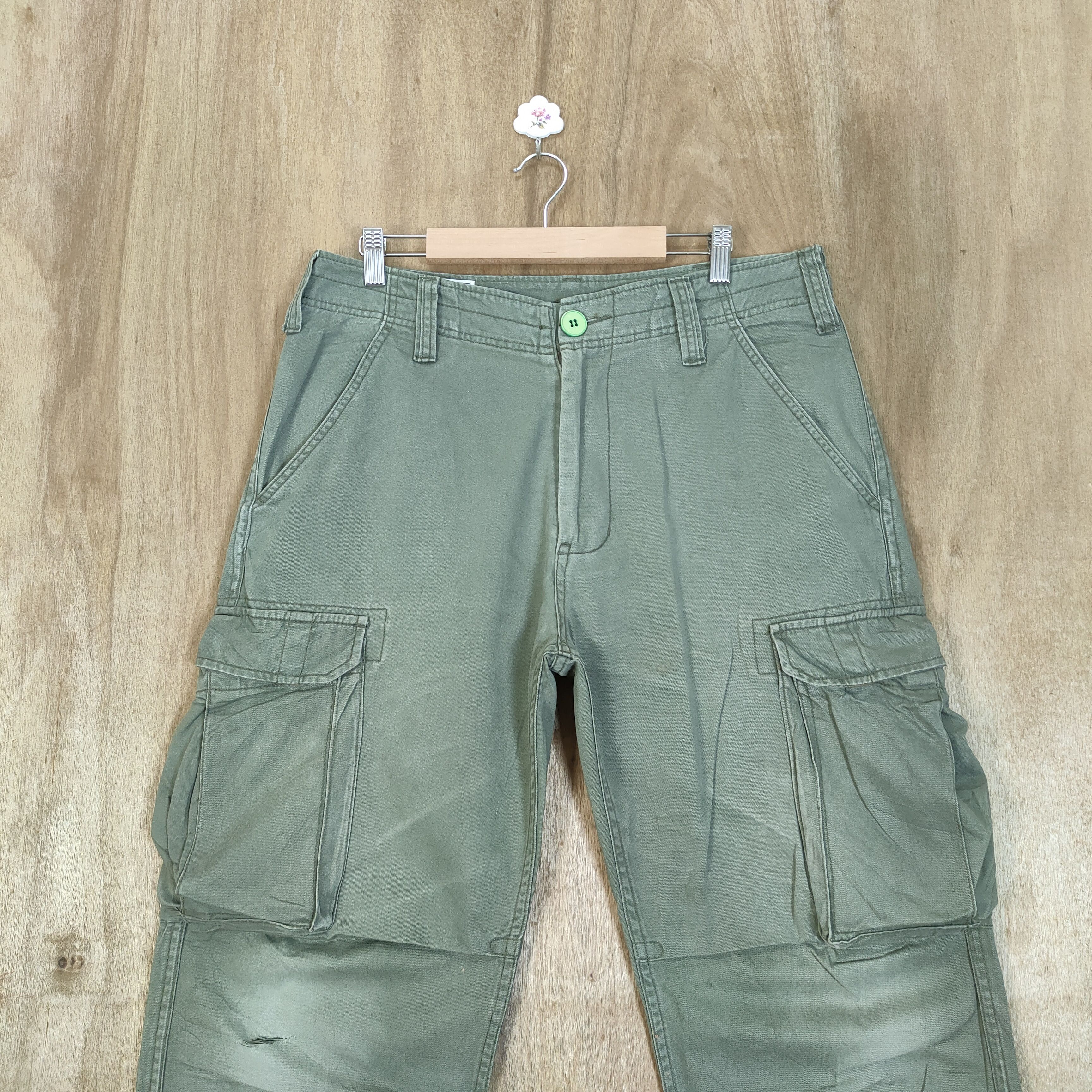Japanese Brand × Vintage FREAKS WEAR BAGGY CARGO PANTS Size US 34 / EU 50 - 2 Thumbnail