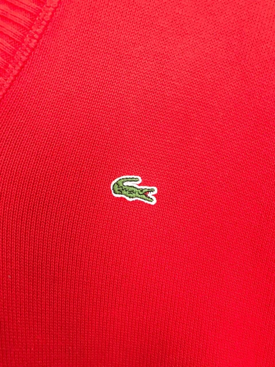 Lacoste Lacoste vintage v neck red sweatshirt Size US L / EU 52-54 / 3 - 3 Thumbnail