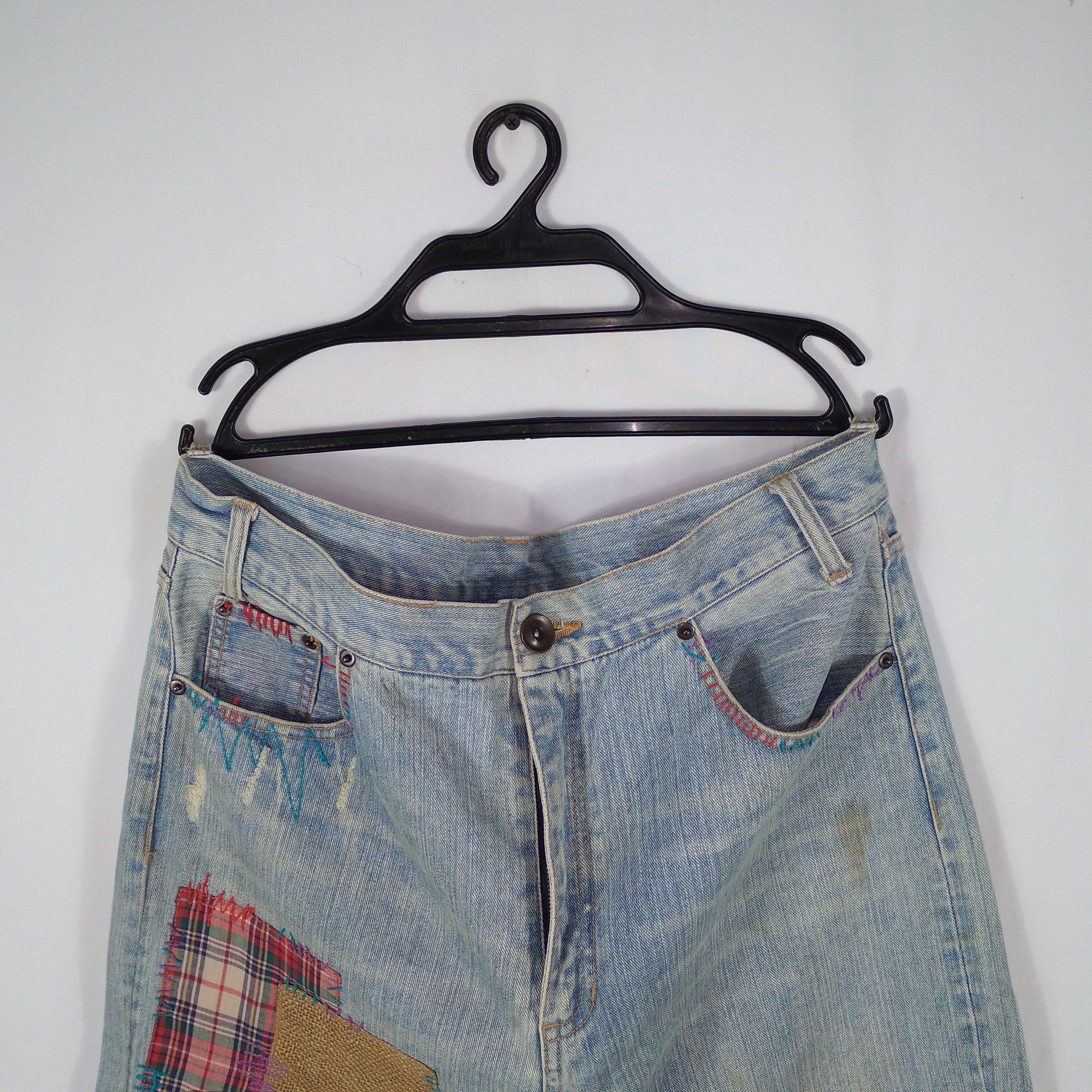 Body Glove × Vintage Vintage Body Glove Patchwork Punk Style Distressed Denim Size US 34 / EU 50 - 3 Thumbnail