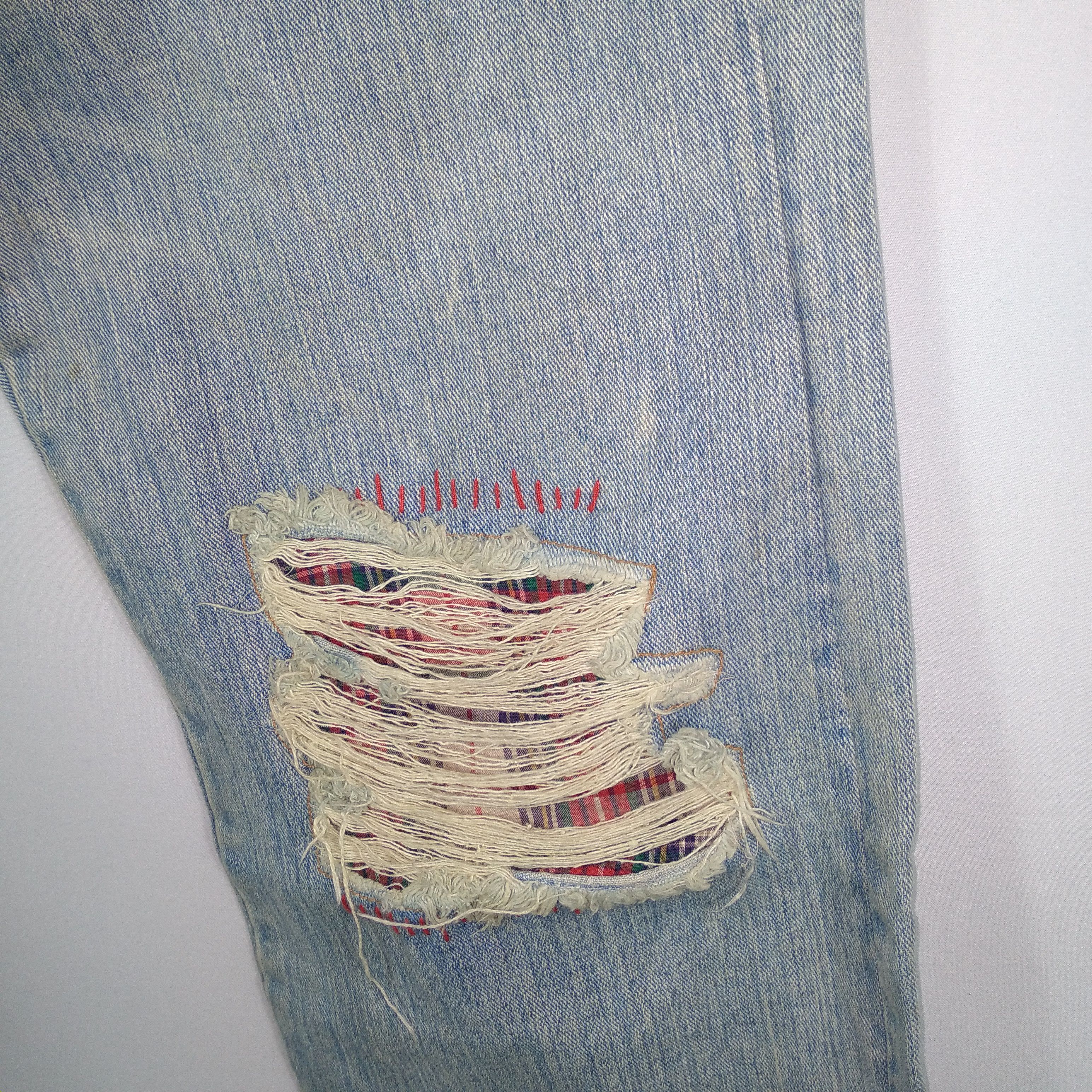 Body Glove × Vintage Vintage Body Glove Patchwork Punk Style Distressed Denim Size US 34 / EU 50 - 8 Thumbnail