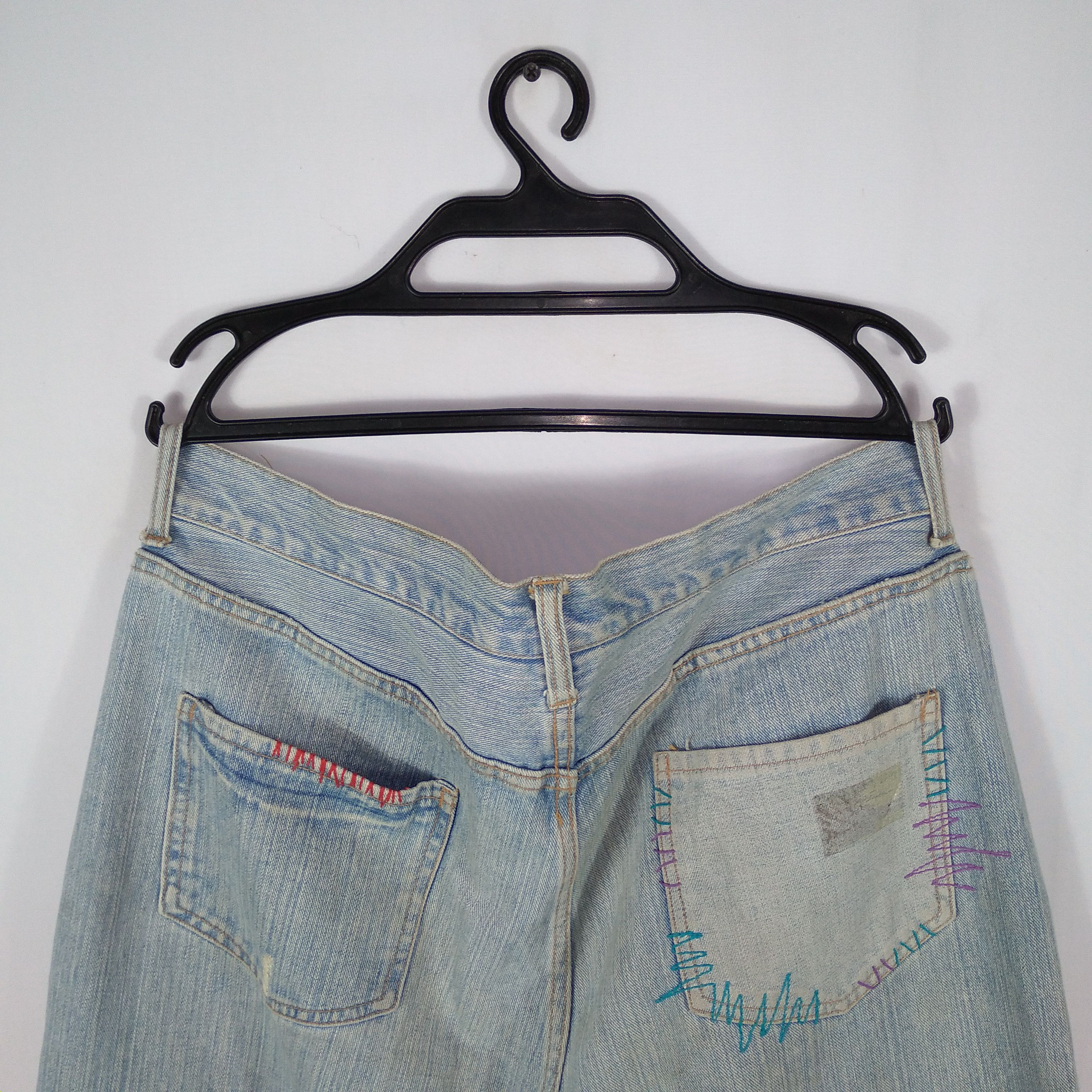 Body Glove × Vintage Vintage Body Glove Patchwork Punk Style Distressed Denim Size US 34 / EU 50 - 11 Thumbnail