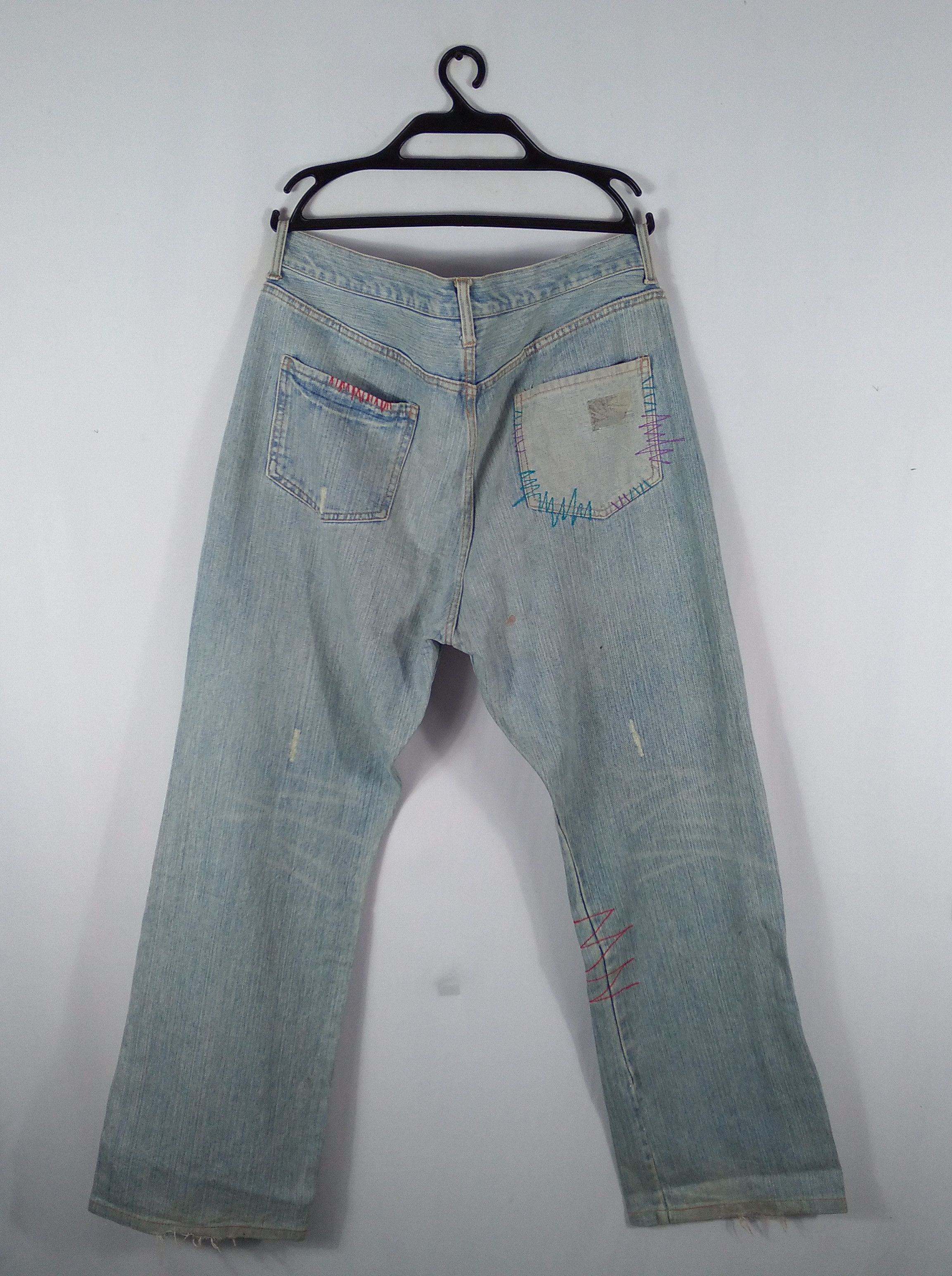 Body Glove × Vintage Vintage Body Glove Patchwork Punk Style Distressed Denim Size US 34 / EU 50 - 10 Thumbnail