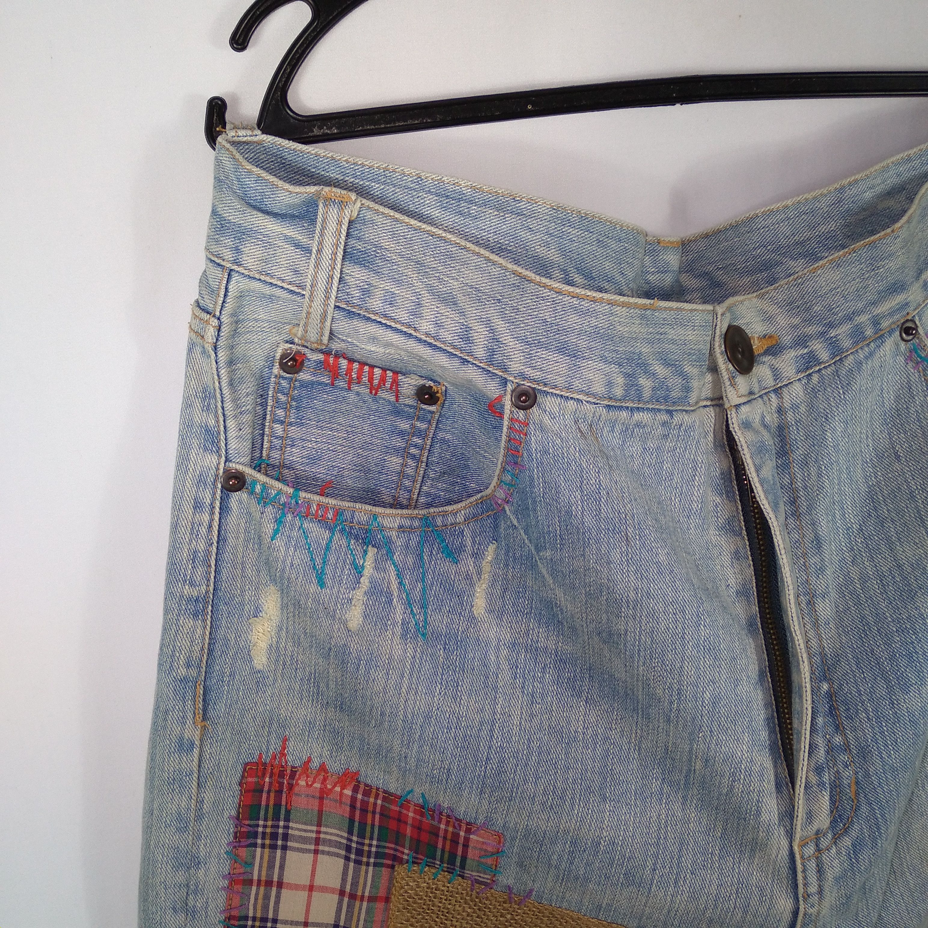 Body Glove × Vintage Vintage Body Glove Patchwork Punk Style Distressed Denim Size US 34 / EU 50 - 4 Thumbnail