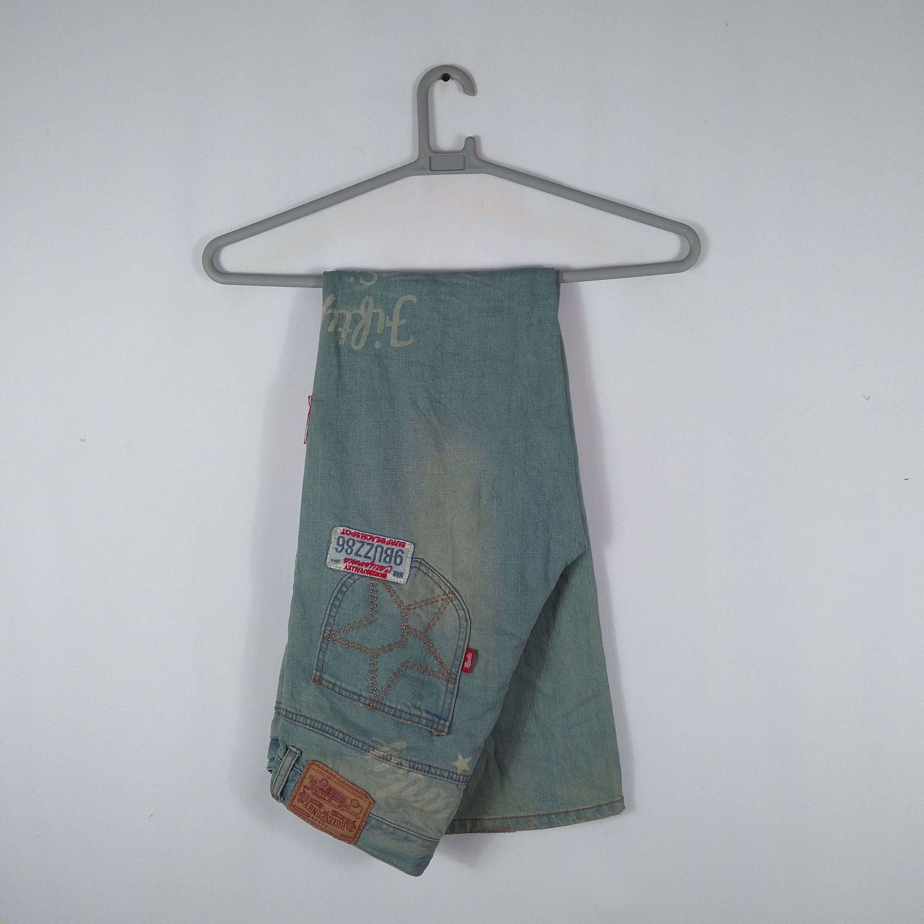 Japanese Brand × Vintage Vintage Buzzspunky Patchwork Punk Style Denim Jeans Size US 31 - 1 Thumbnail