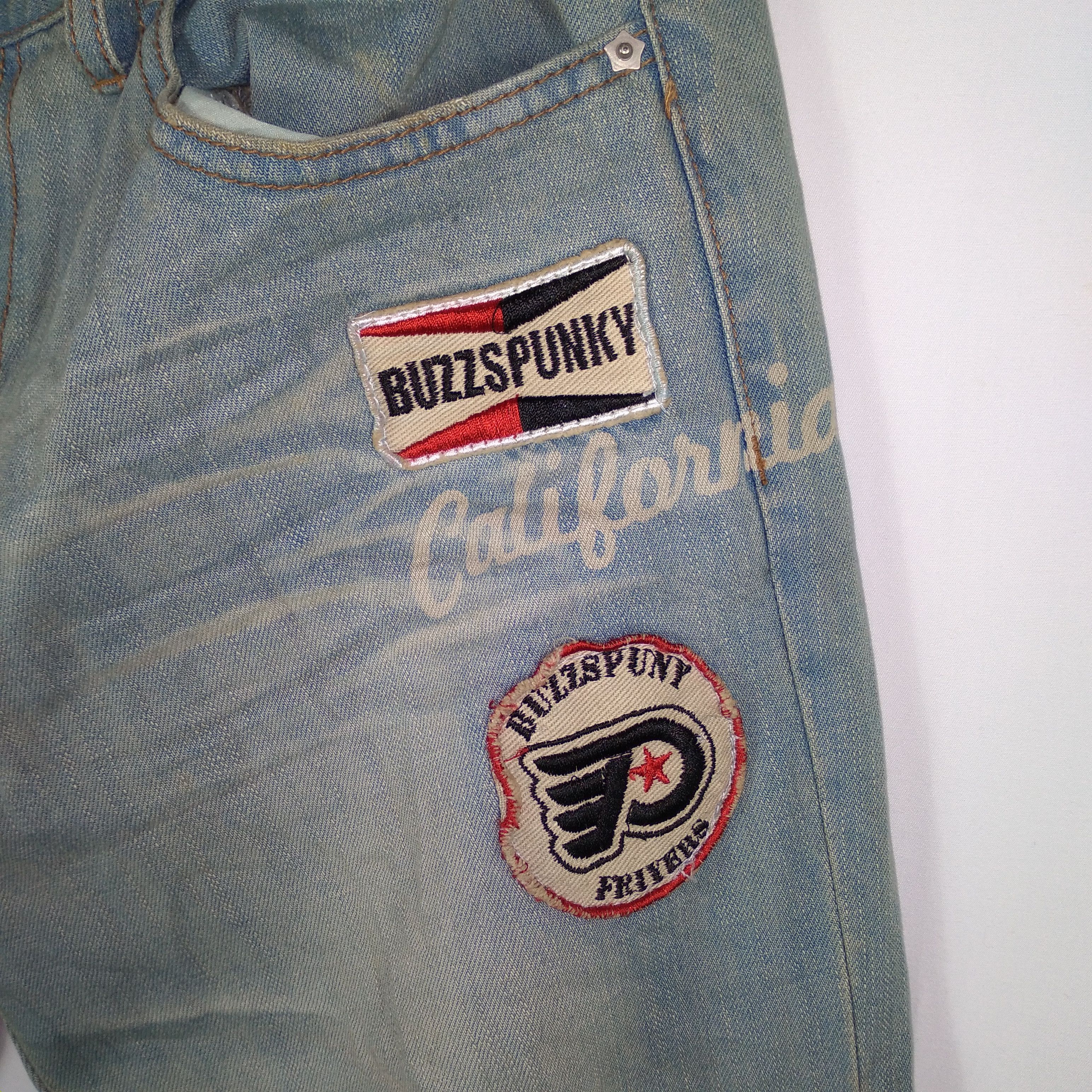 Japanese Brand × Vintage Vintage Buzzspunky Patchwork Punk Style Denim Jeans Size US 31 - 7 Thumbnail