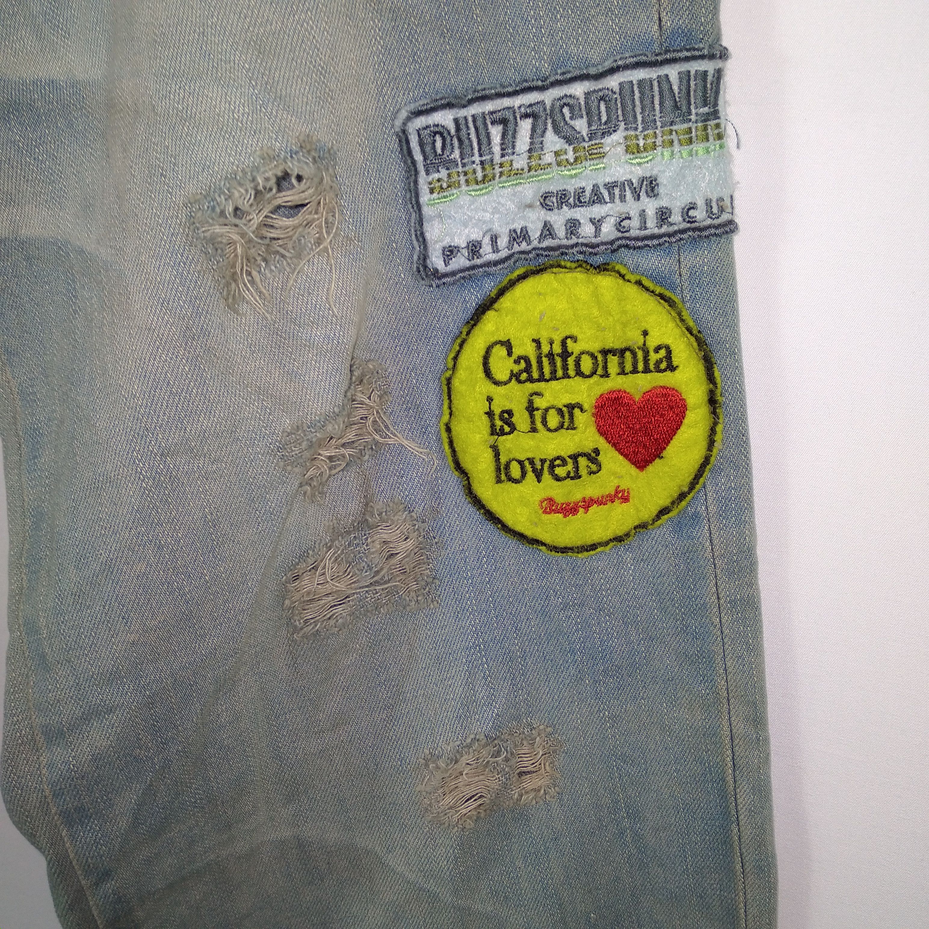 Japanese Brand × Vintage Vintage Buzzspunky Patchwork Punk Style Denim Jeans Size US 31 - 8 Thumbnail