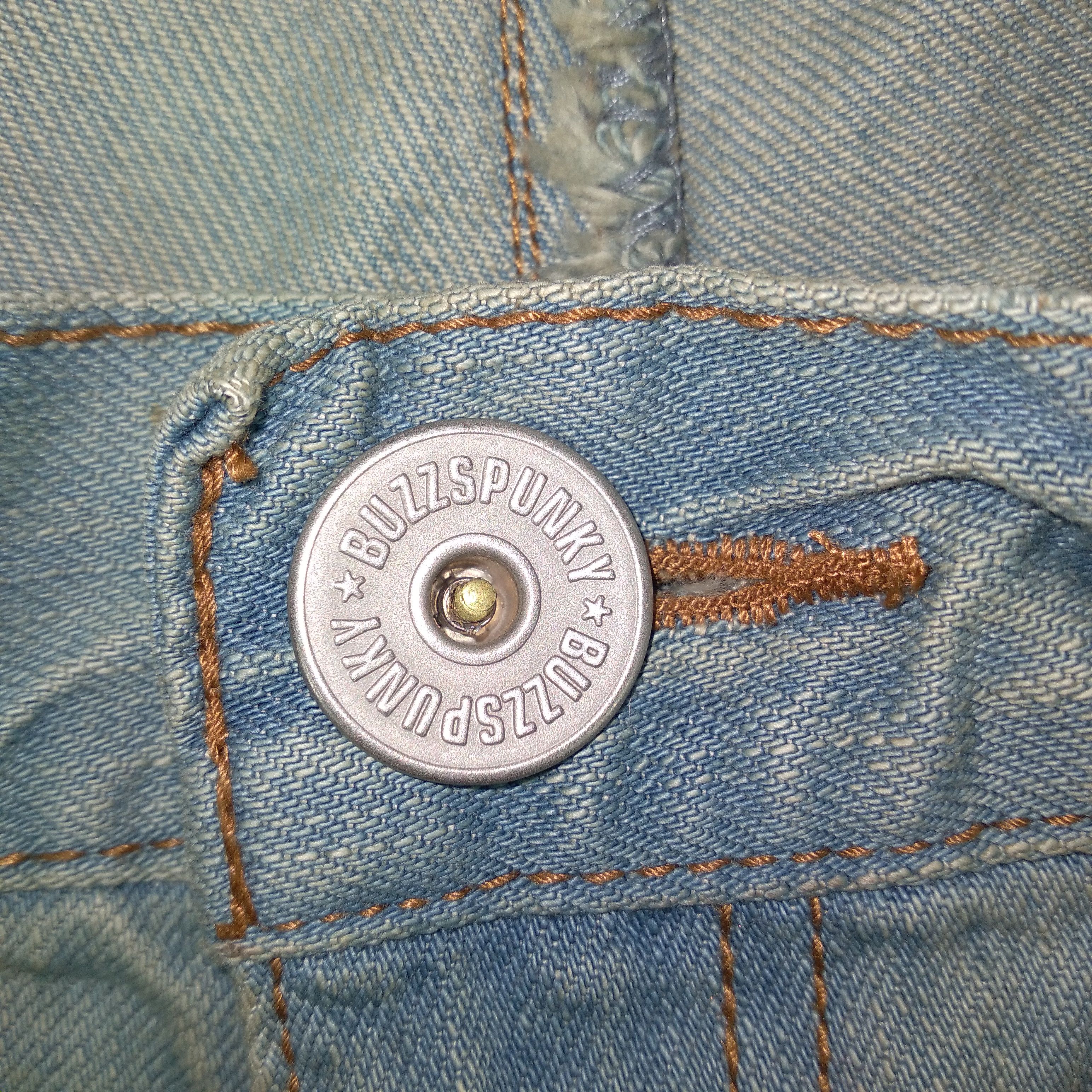 Japanese Brand × Vintage Vintage Buzzspunky Patchwork Punk Style Denim Jeans Size US 31 - 11 Thumbnail