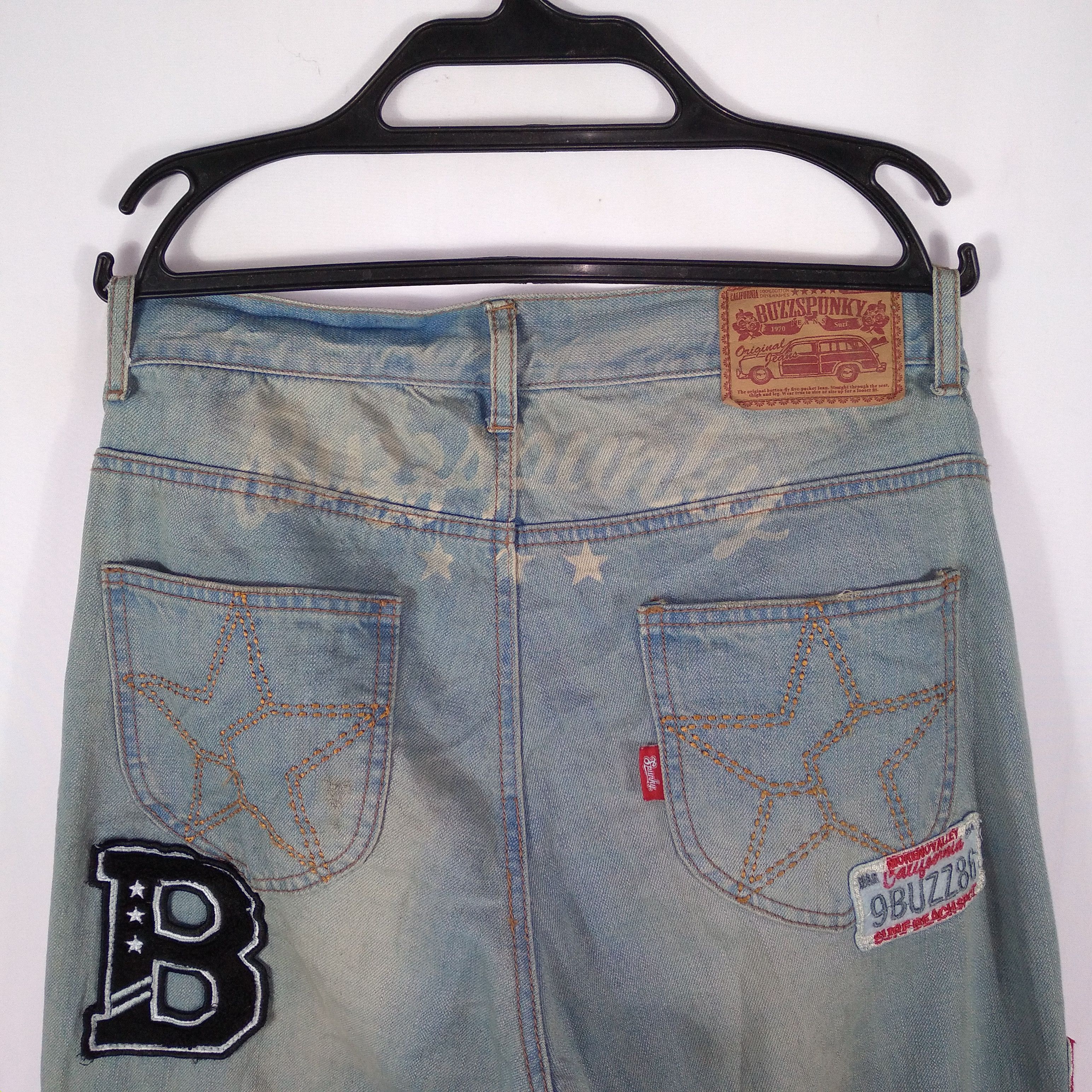 Japanese Brand × Vintage Vintage Buzzspunky Patchwork Punk Style Denim Jeans Size US 31 - 13 Thumbnail