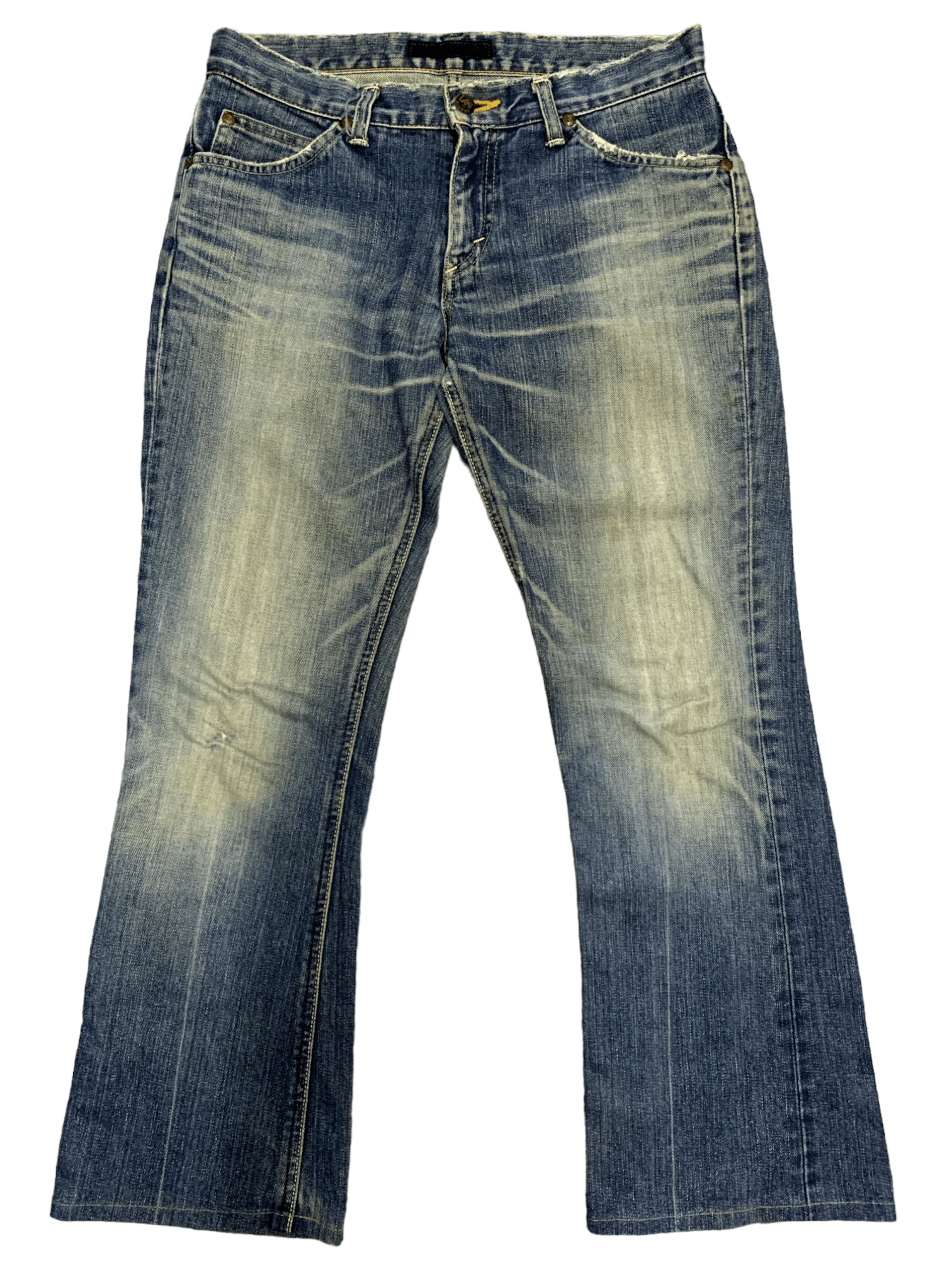 Lee Vintage 90s Japanese Lee Riders Blue Wash Flare Jeans 30x26 Size US 30 / EU 46 - 1 Thumbnail