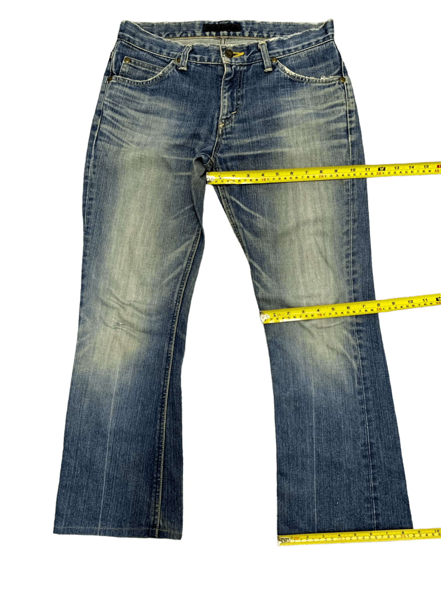 Lee Vintage 90s Japanese Lee Riders Blue Wash Flare Jeans 30x26 Size US 30 / EU 46 - 14 Thumbnail