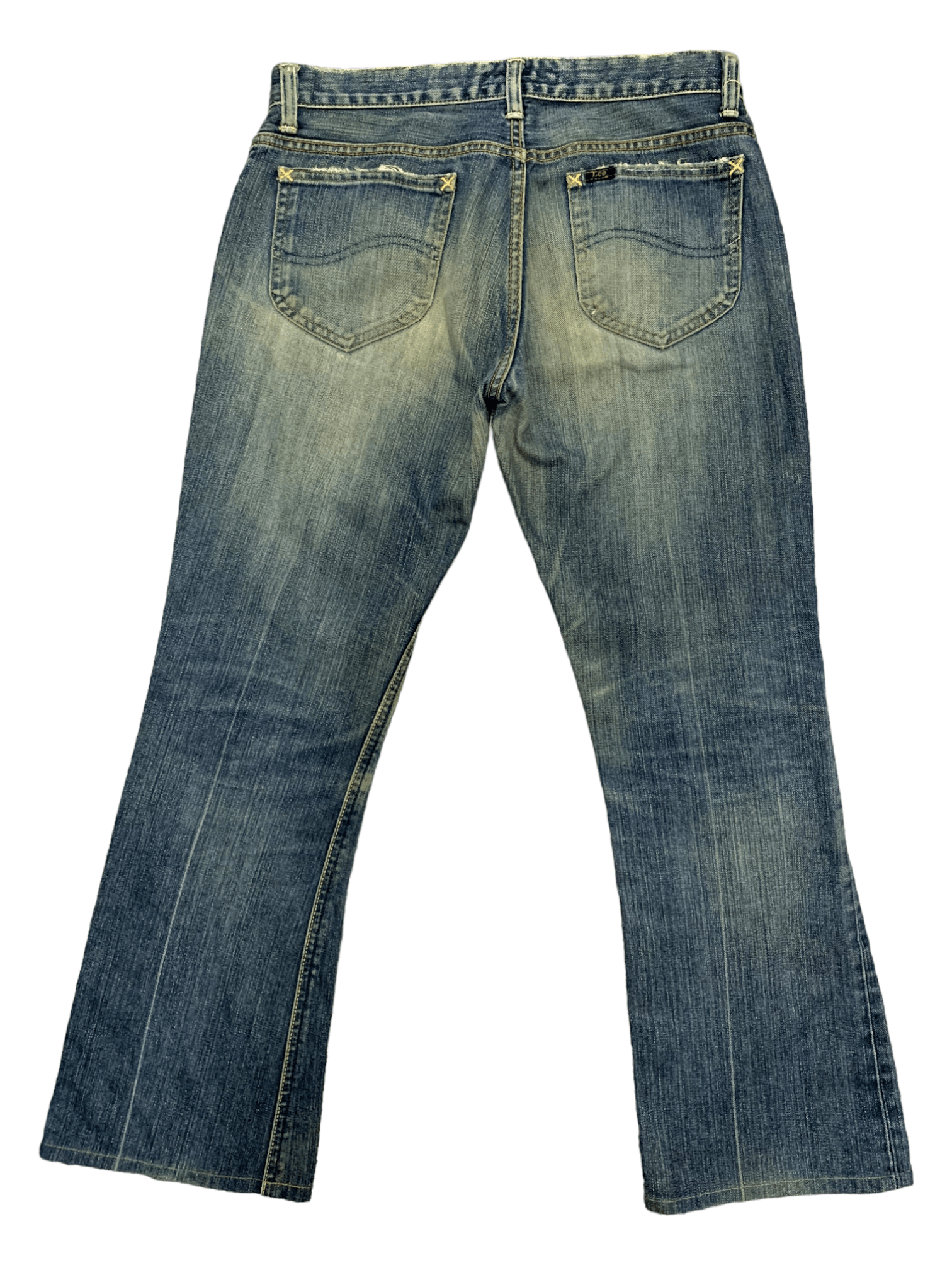 Lee Vintage 90s Japanese Lee Riders Blue Wash Flare Jeans 30x26 Size US 30 / EU 46 - 2 Thumbnail