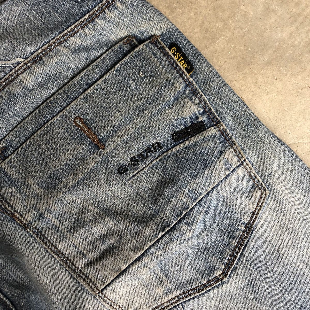 G-Star × Japanese Brand 🔥Rare🔥20 Years Of G Star 3301 Double Knee Distressed Denim Size US 34 / EU 50 - 13 Thumbnail