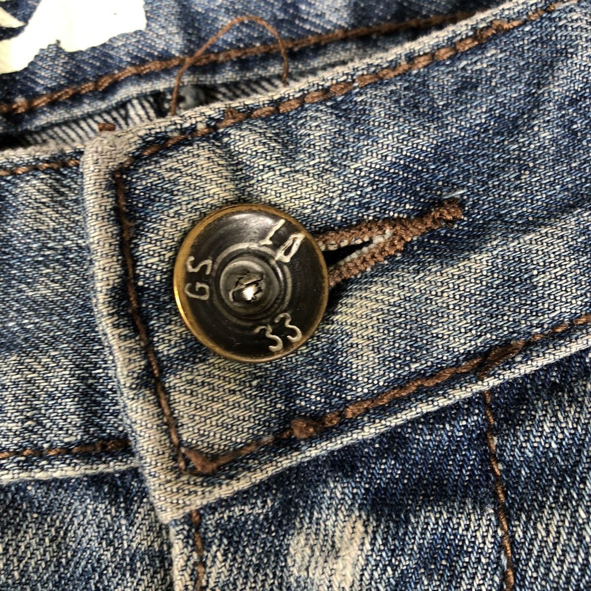 G-Star × Japanese Brand 🔥Rare🔥20 Years Of G Star 3301 Double Knee Distressed Denim Size US 34 / EU 50 - 17 Thumbnail