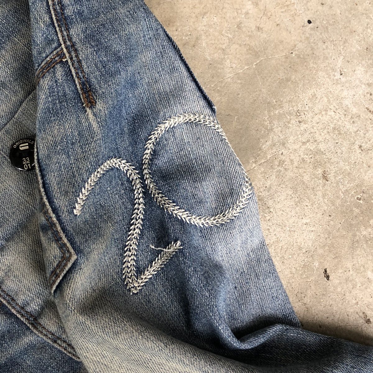 G-Star × Japanese Brand 🔥Rare🔥20 Years Of G Star 3301 Double Knee Distressed Denim Size US 34 / EU 50 - 16 Thumbnail