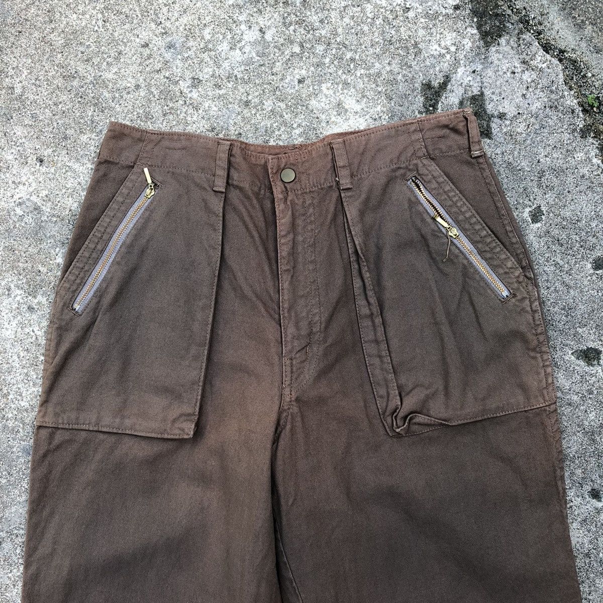 Japanese Brand × Vintage 🔥Rare🔥🇯🇵Lucky Zipper Tactical Styles Sun Faded Khakis Pants Size US 30 / EU 46 - 2 Thumbnail