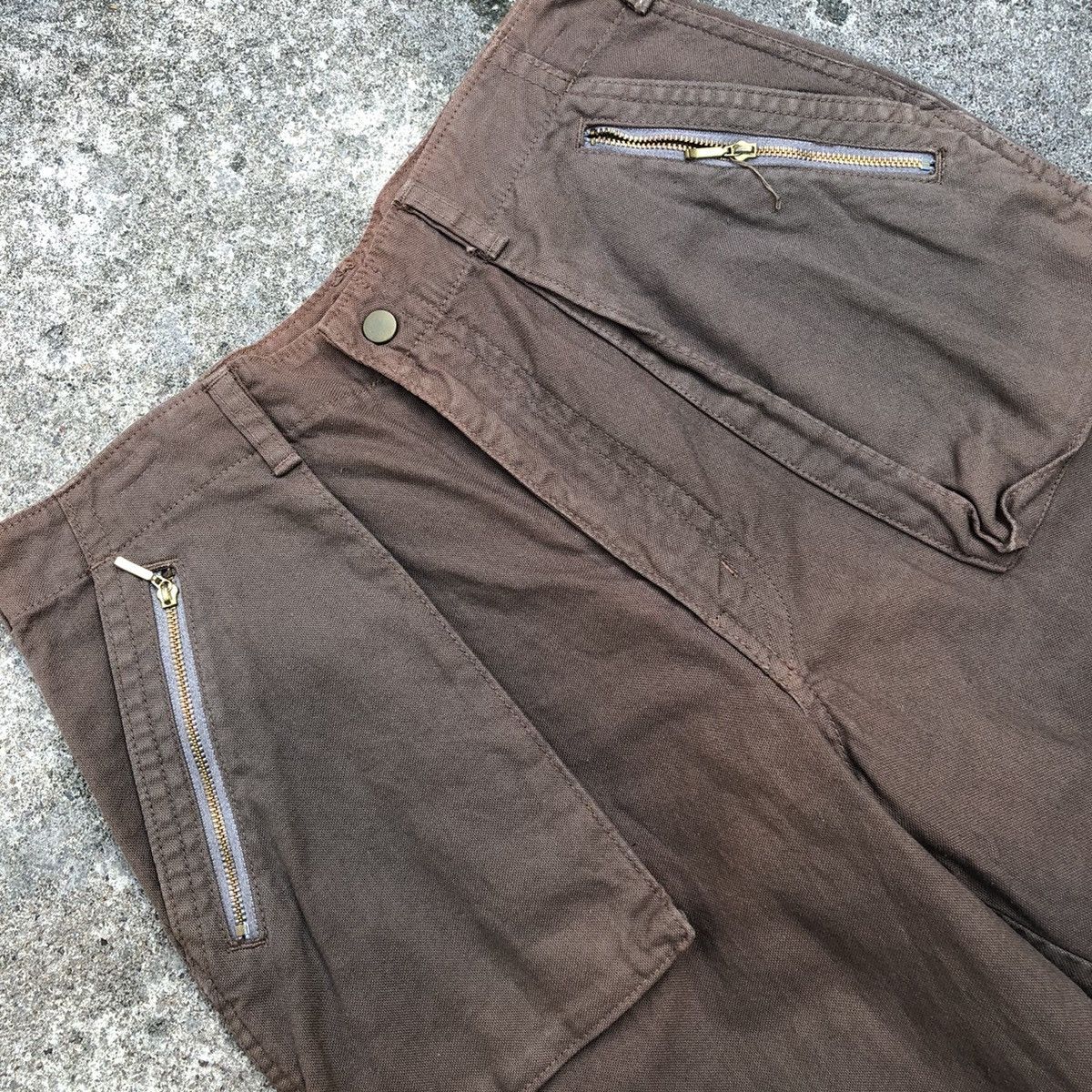 Japanese Brand × Vintage 🔥Rare🔥🇯🇵Lucky Zipper Tactical Styles Sun Faded Khakis Pants Size US 30 / EU 46 - 8 Thumbnail