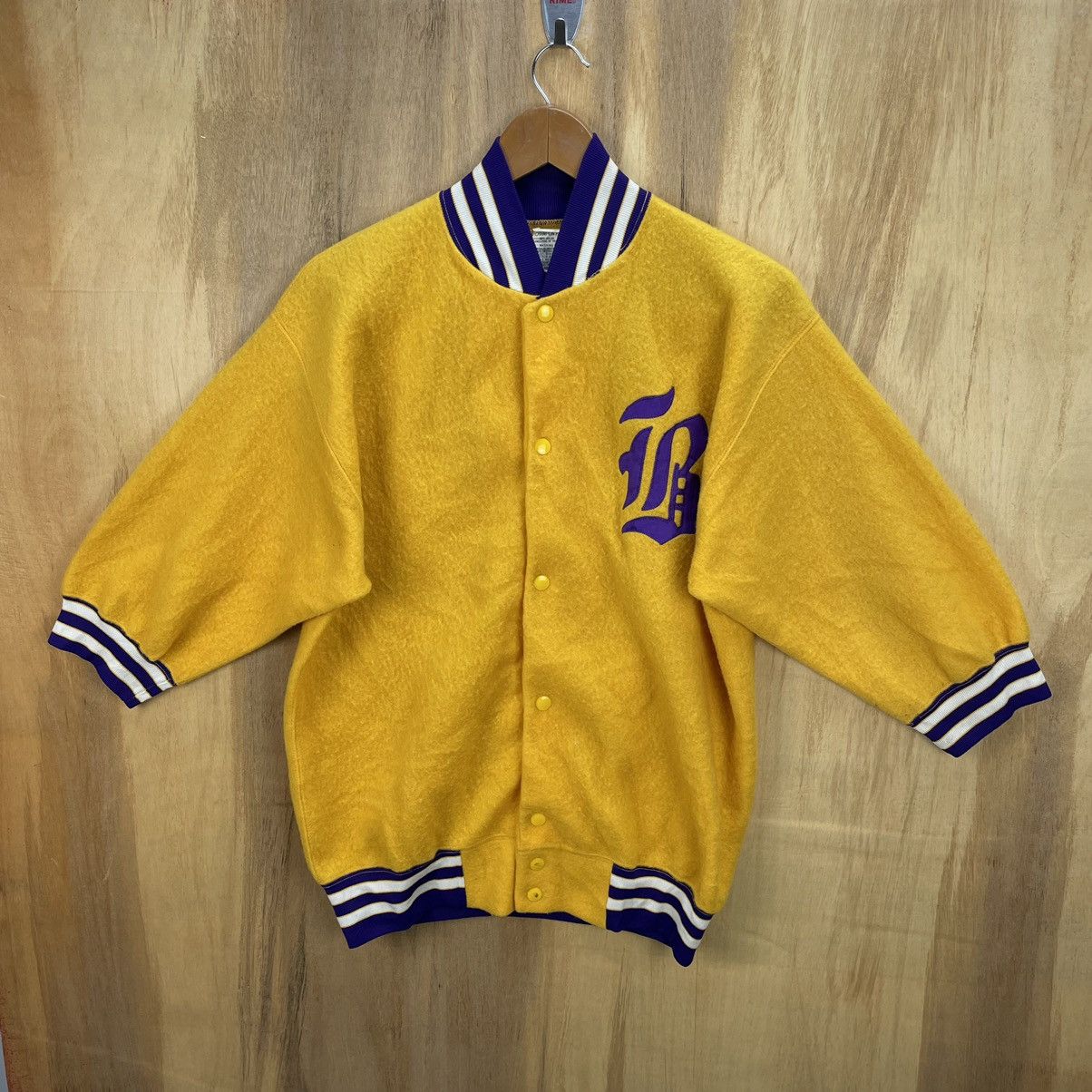 Champion Rare Vintage Champion Ball Fleece Bomber Jacket Size US M / EU 48-50 / 2 - 2 Thumbnail