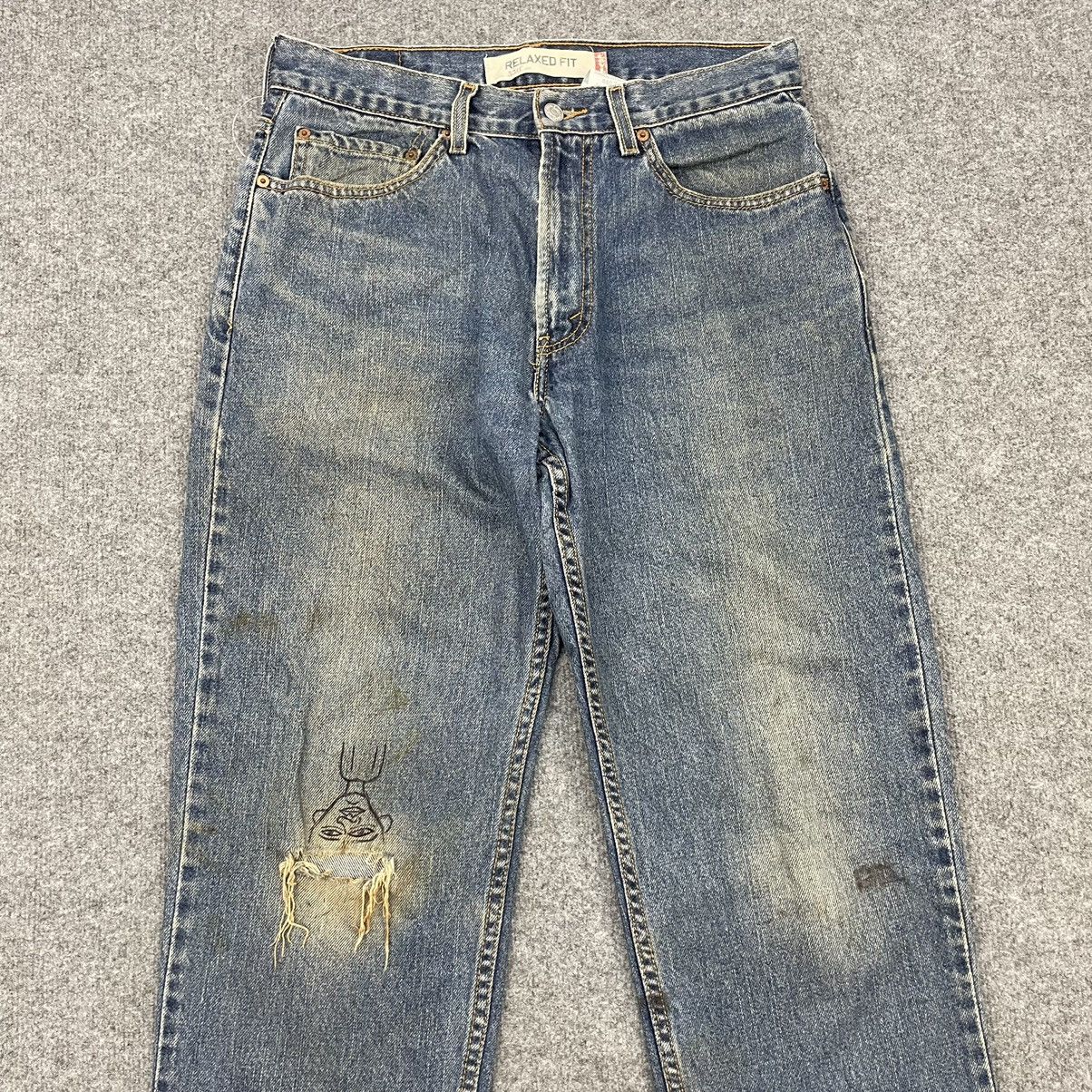 Levi's × Vintage Vintage Levi's 550 Distressed Relaxed Fit -wc041 Size US 32 / EU 48 - 6 Thumbnail