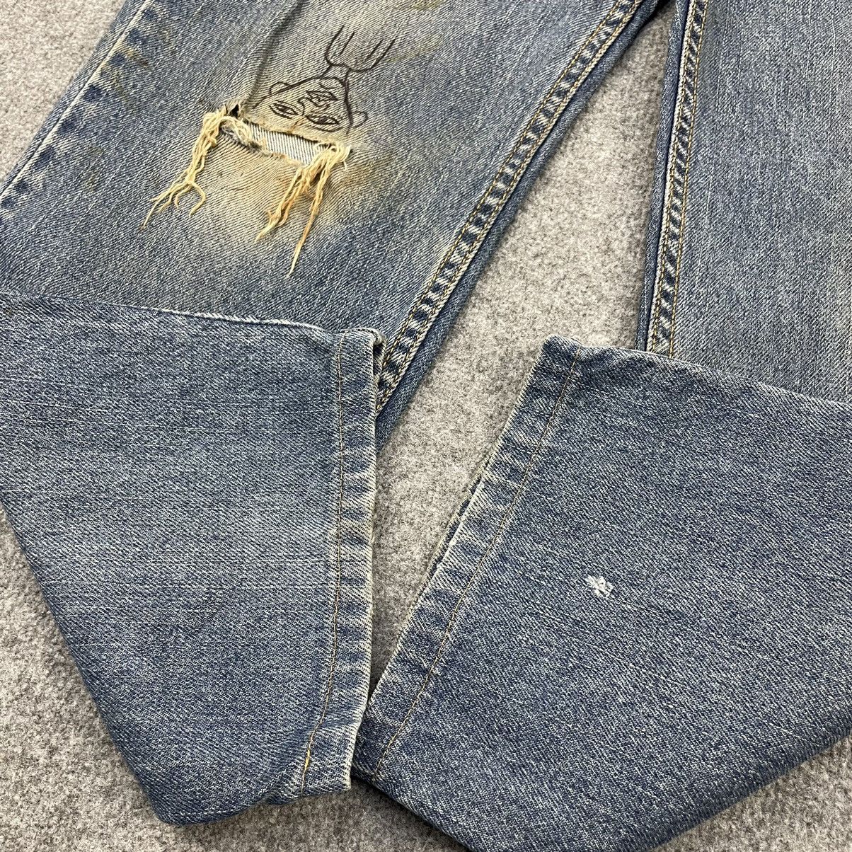 Levi's × Vintage Vintage Levi's 550 Distressed Relaxed Fit -wc041 Size US 32 / EU 48 - 5 Thumbnail