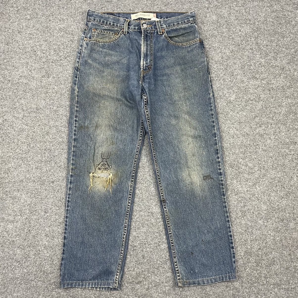 Levi's × Vintage Vintage Levi's 550 Distressed Relaxed Fit -wc041 Size US 32 / EU 48 - 1 Thumbnail