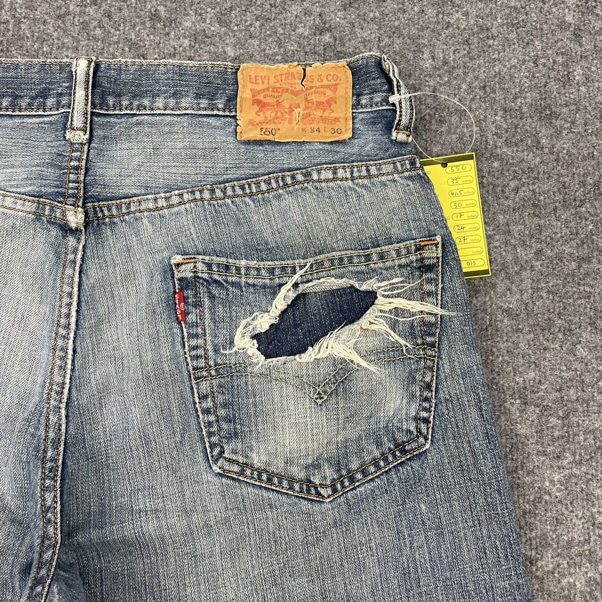 Levi's × Vintage Vintage Levi's 550 Distressed Faded Jeans -wc015 Size US 35 - 9 Thumbnail