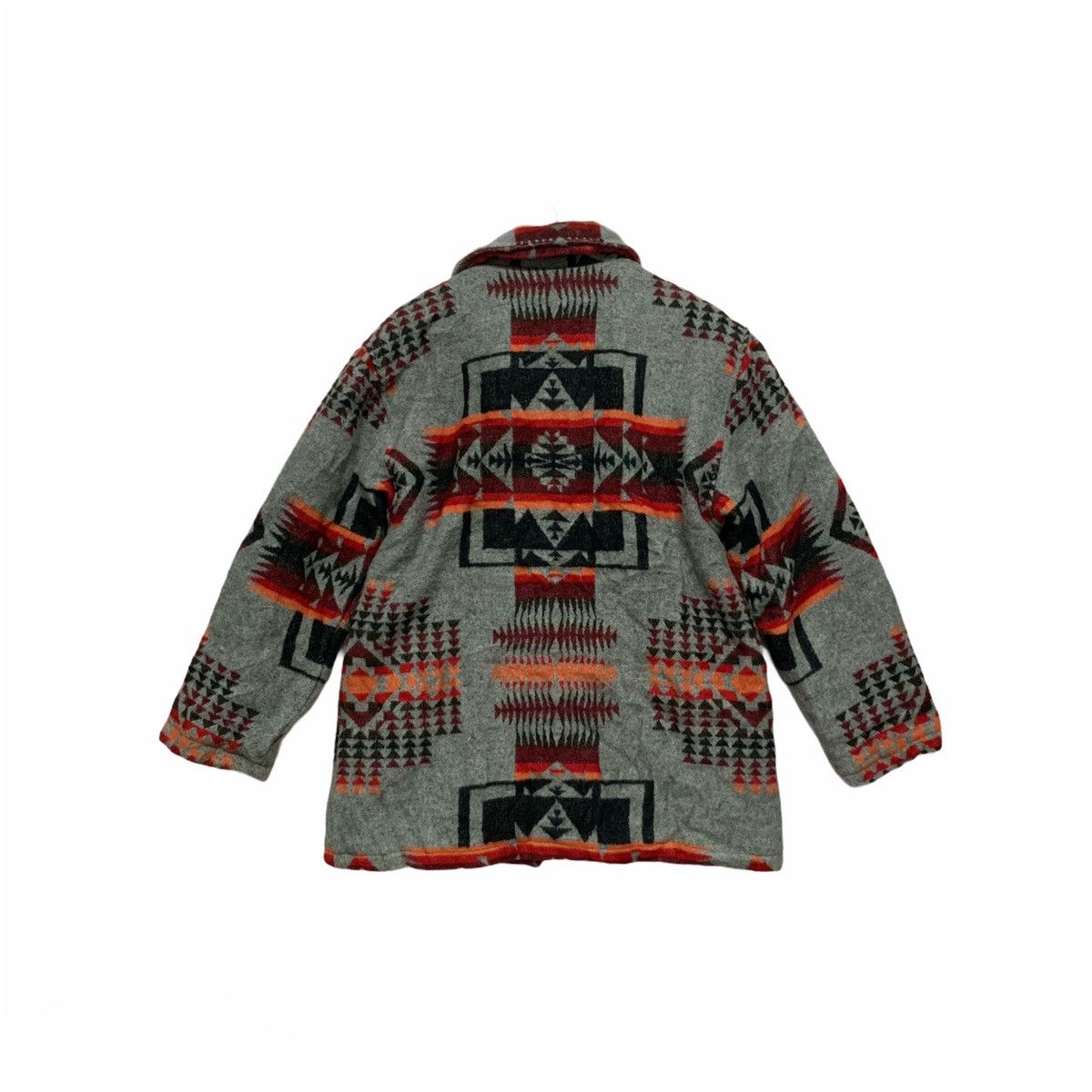 image of Vintage Aztec Navajo Style Tribal Native Very Rare Jacket in Grey, Men's (Size Medium)